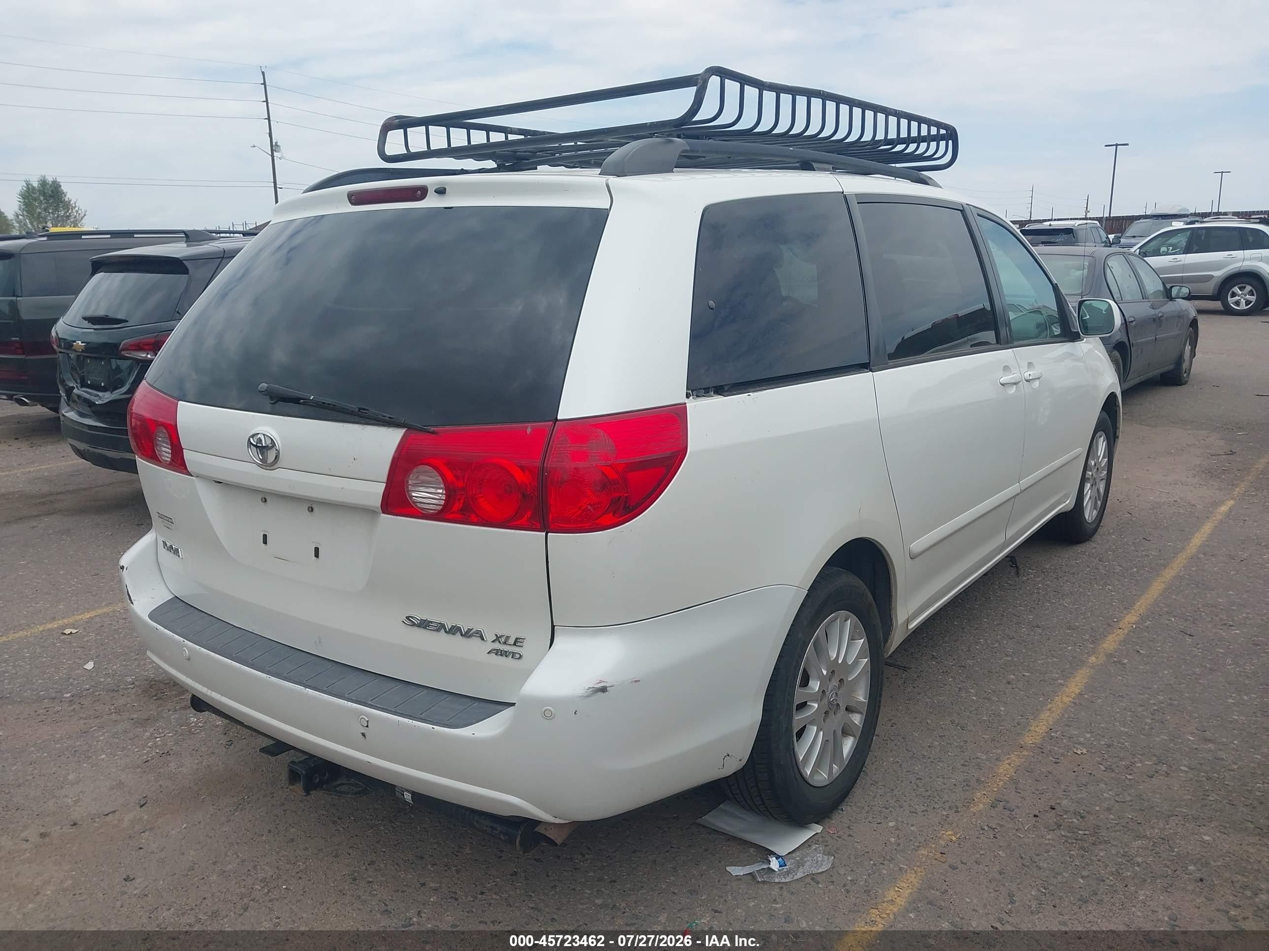 2009 Toyota Sienna Xle Белый vin: 5TDBK22C19S024551