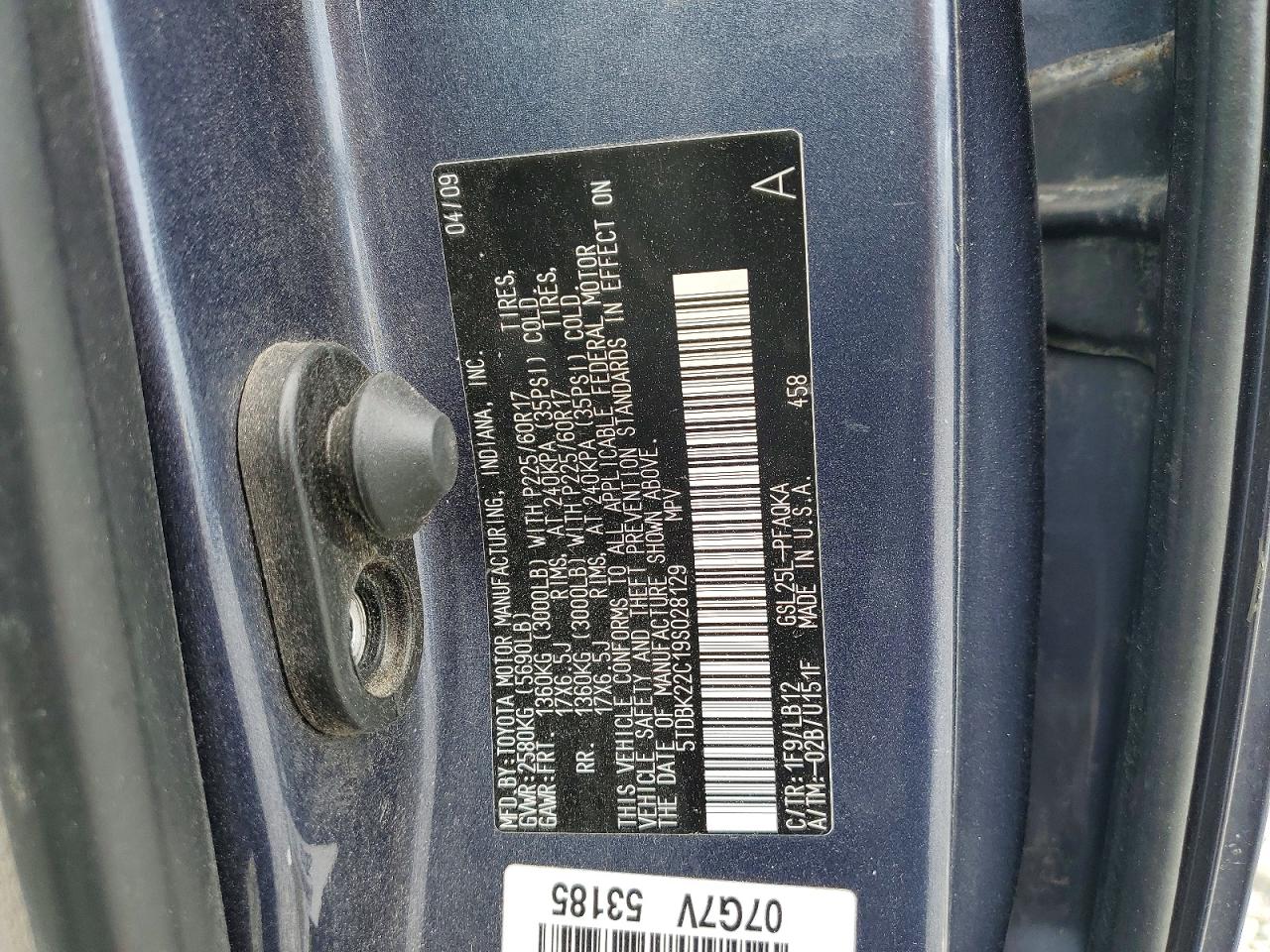 2009 Toyota Sienna Limited Gray vin: 5TDBK22C19S028129