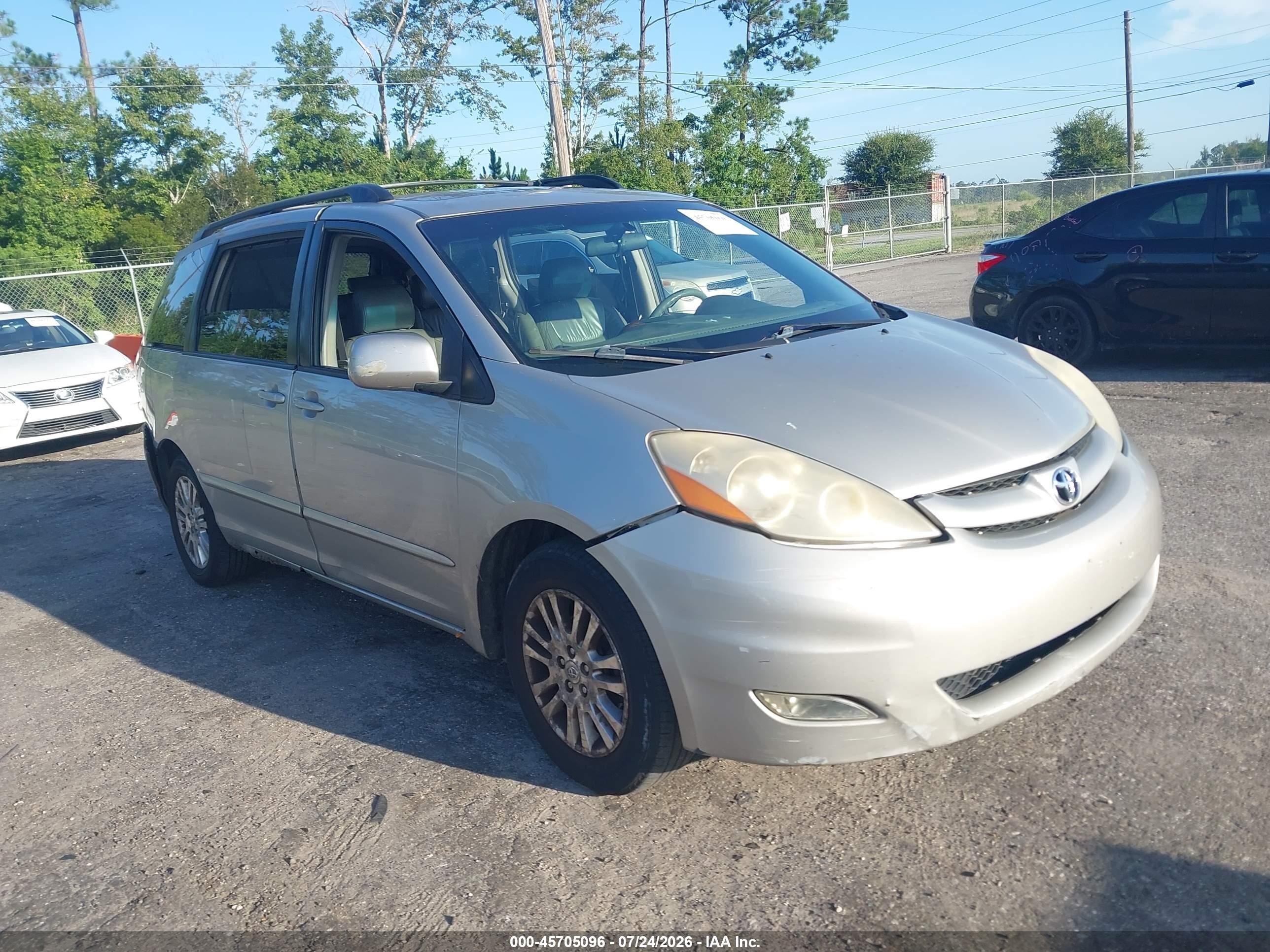 2007 Toyota Sienna Xle Gray vin: 5TDBK22C27S007240