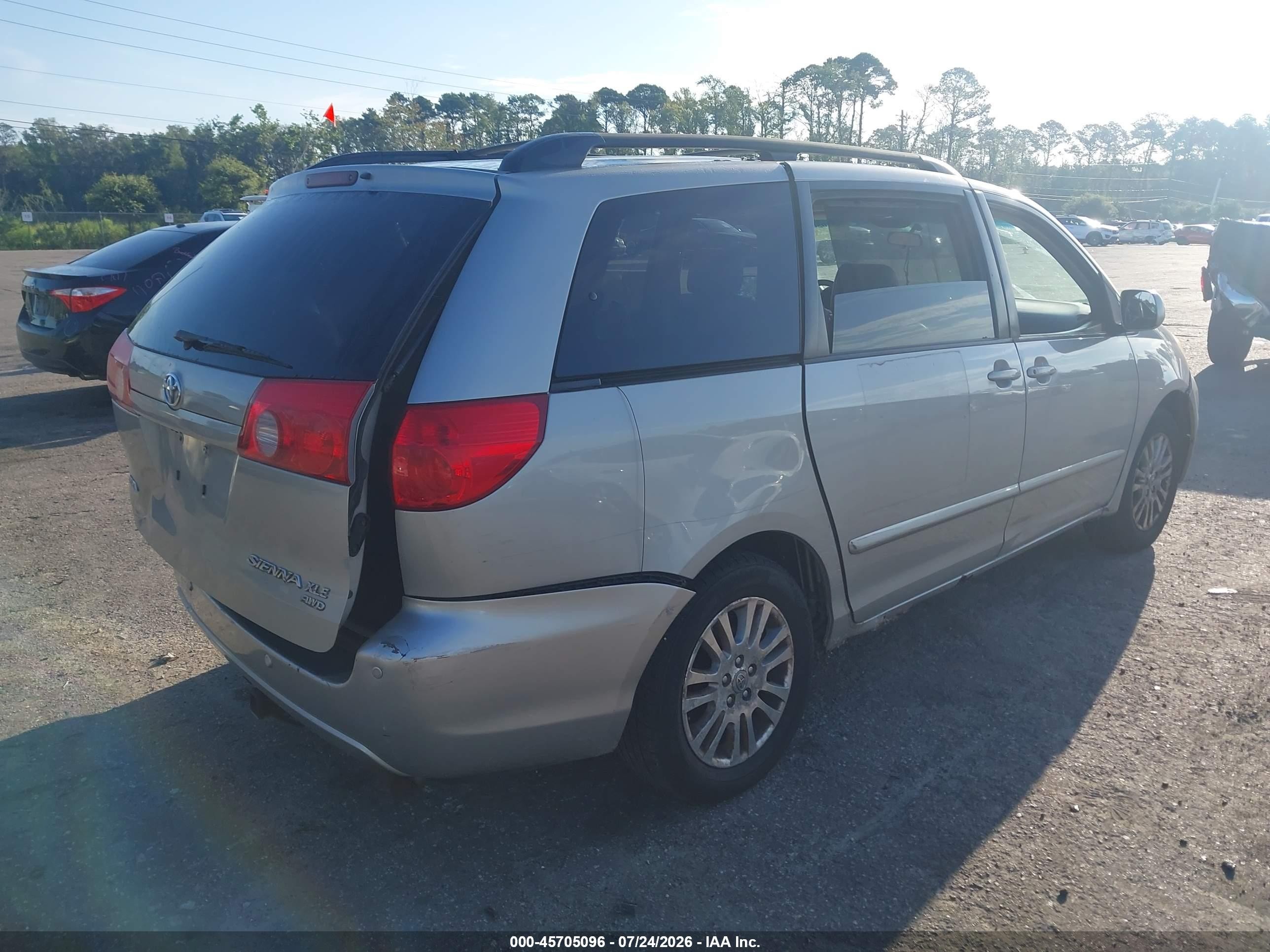 2007 Toyota Sienna Xle Gray vin: 5TDBK22C27S007240