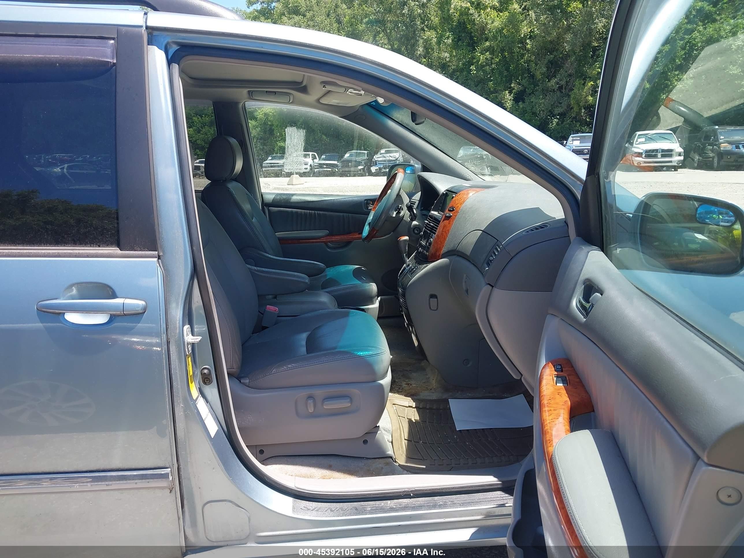 2007 Toyota Sienna Xle Limited Light Blue vin: 5TDBK22C37S005173