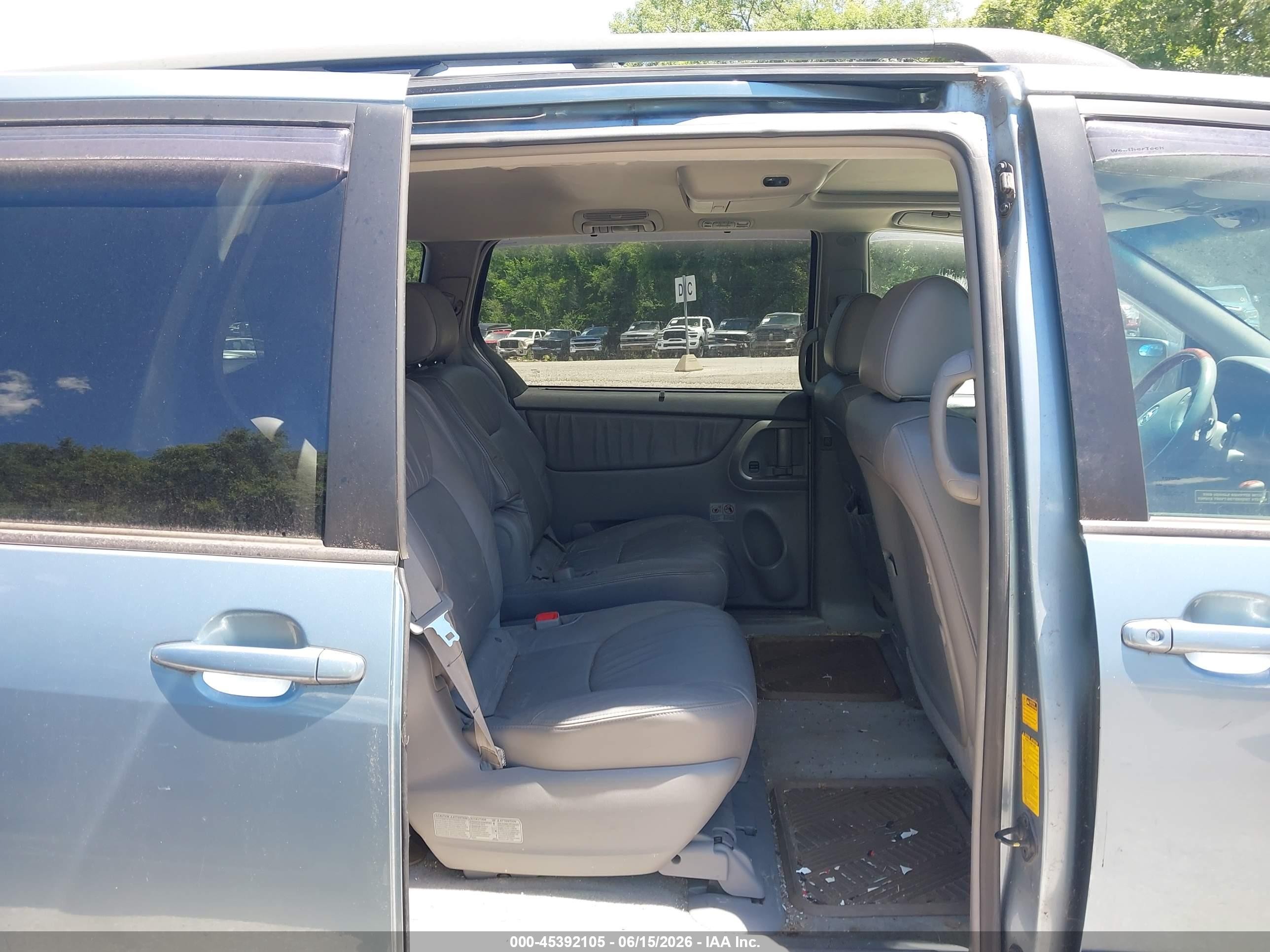 2007 Toyota Sienna Xle Limited Light Blue vin: 5TDBK22C37S005173
