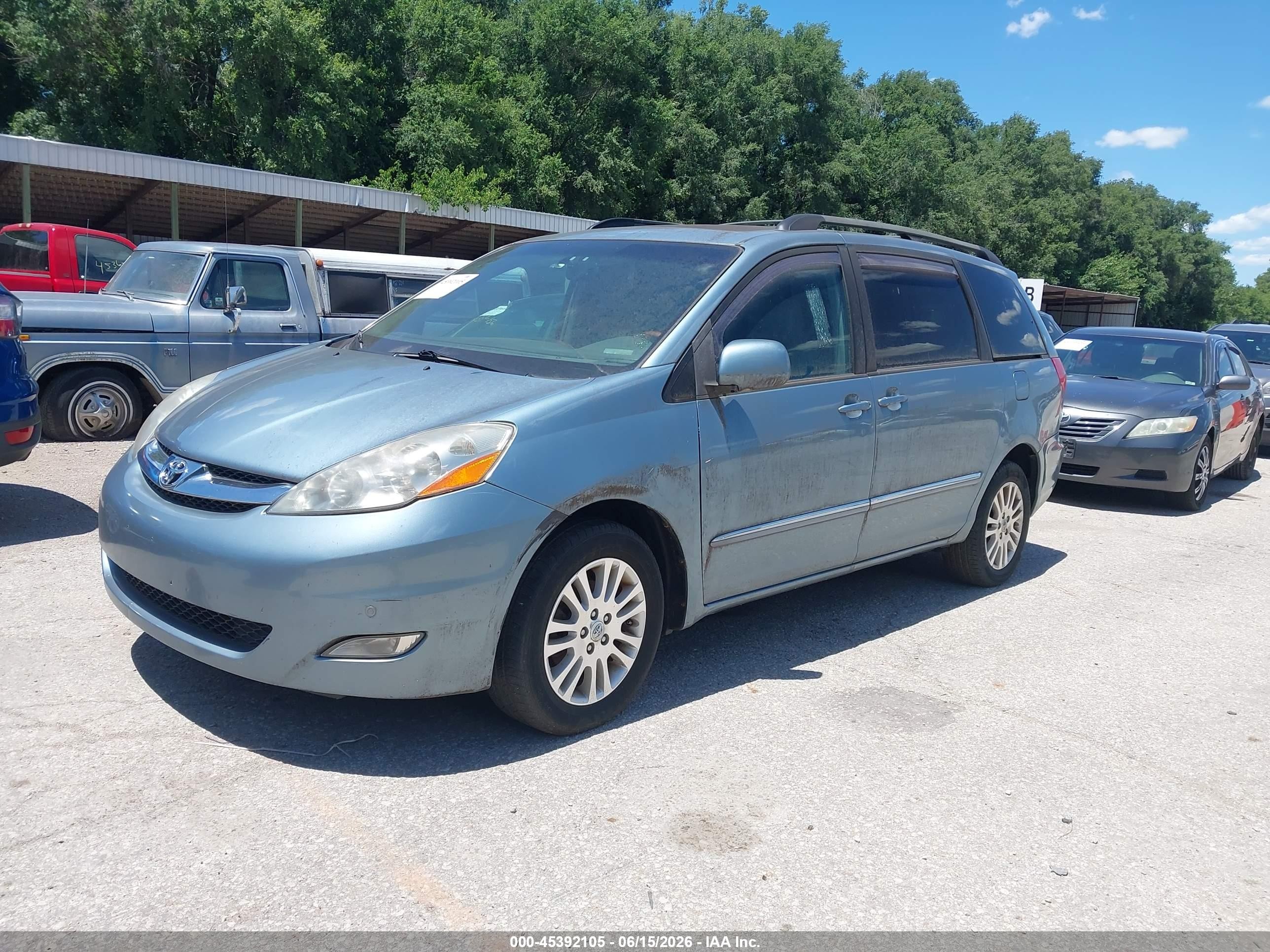2007 Toyota Sienna Xle Limited Light Blue vin: 5TDBK22C37S005173