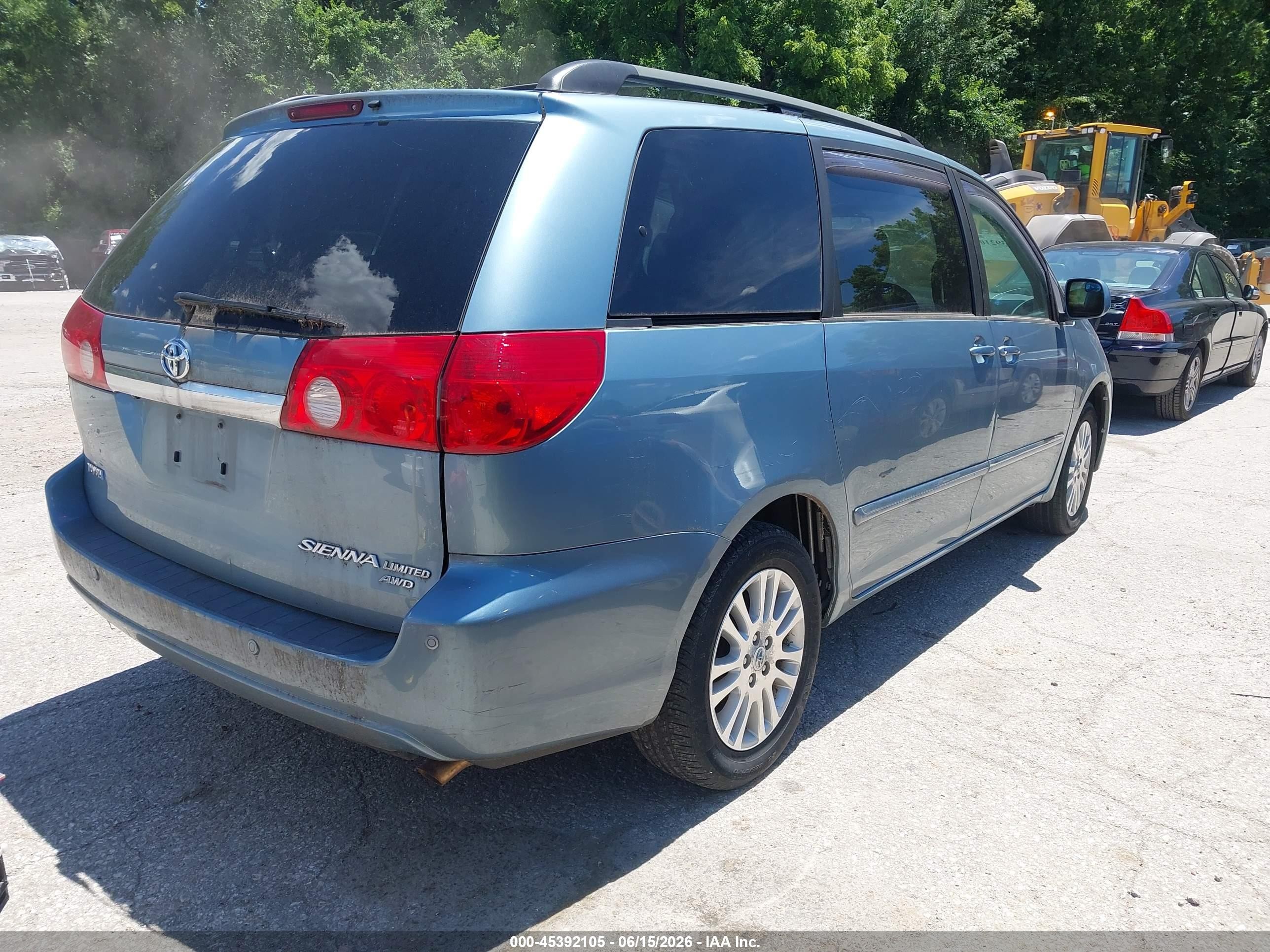 2007 Toyota Sienna Xle Limited Light Blue vin: 5TDBK22C37S005173