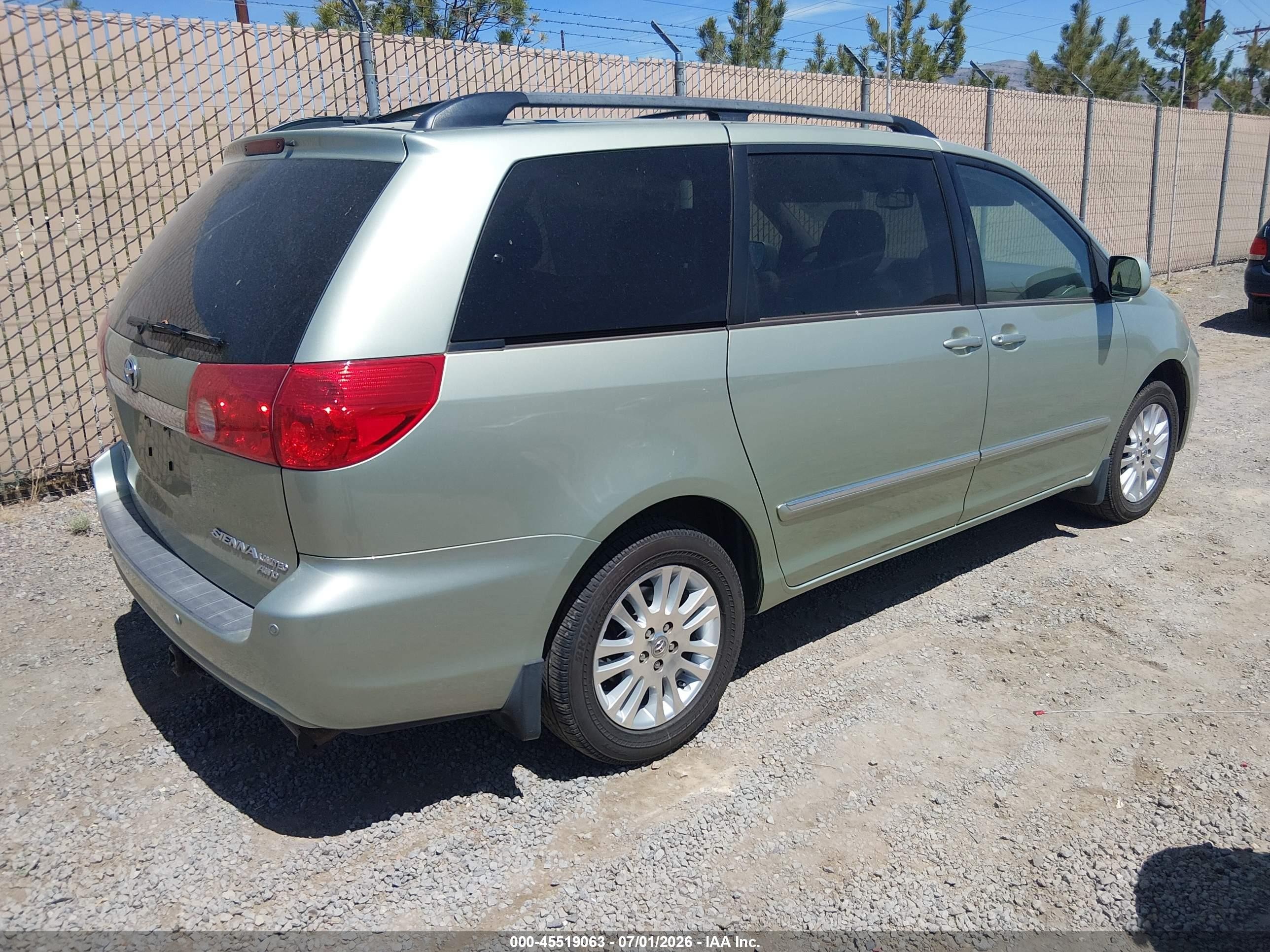 2009 Toyota Sienna Limited Green vin: 5TDBK22C59S025301