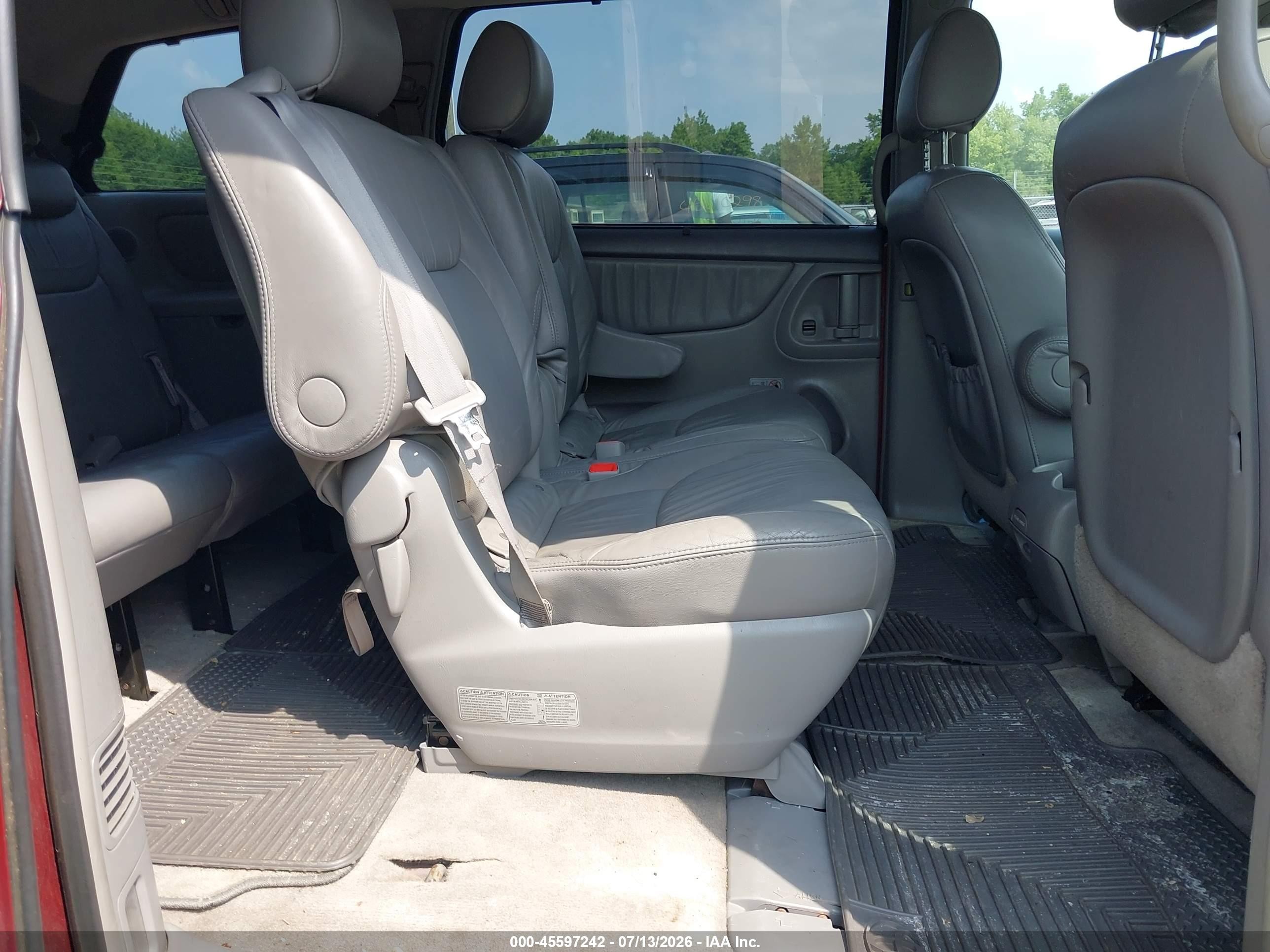 2007 Toyota Sienna Xle Красный vin: 5TDBK22C67S008682