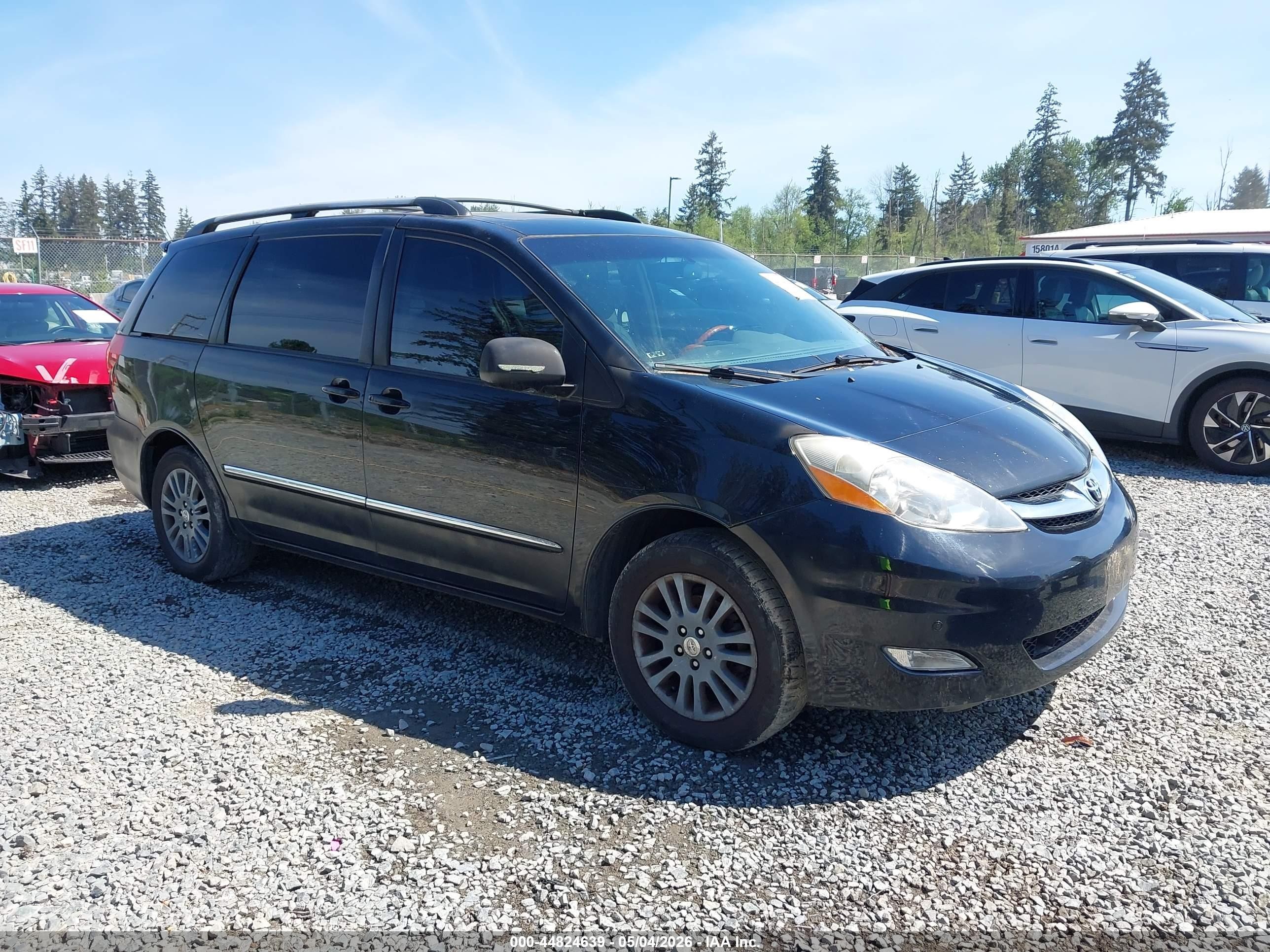 2008 Toyota Sienna Limited Black vin: 5TDBK22C68S015861