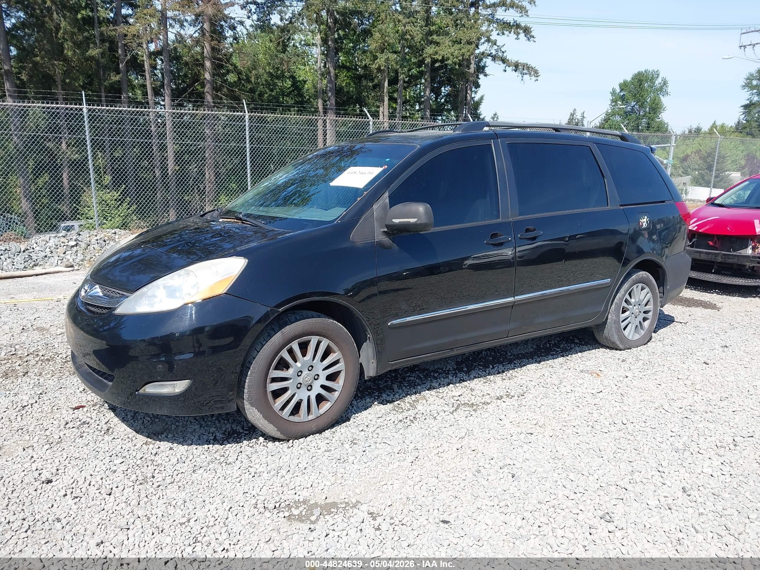 2008 Toyota Sienna Limited Black vin: 5TDBK22C68S015861