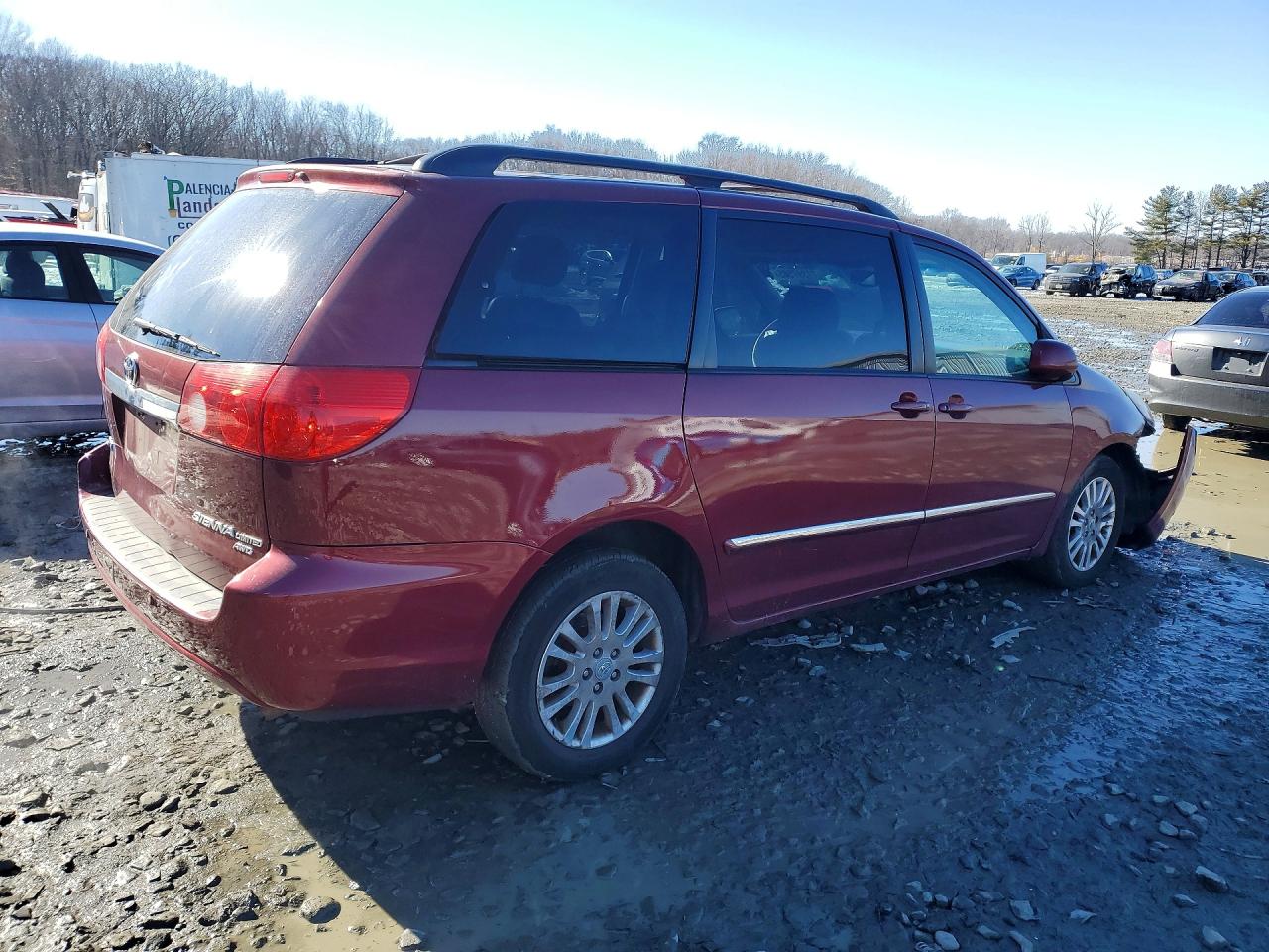 2008 Toyota Sienna Xle Burgundy vin: 5TDBK22C68S021577