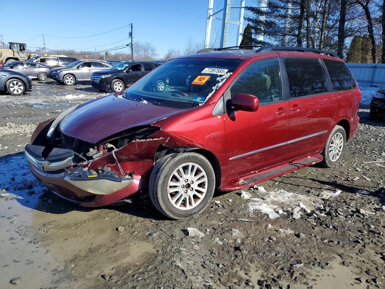 2008 Toyota Sienna Xle Burgundy vin: 5TDBK22C68S021577