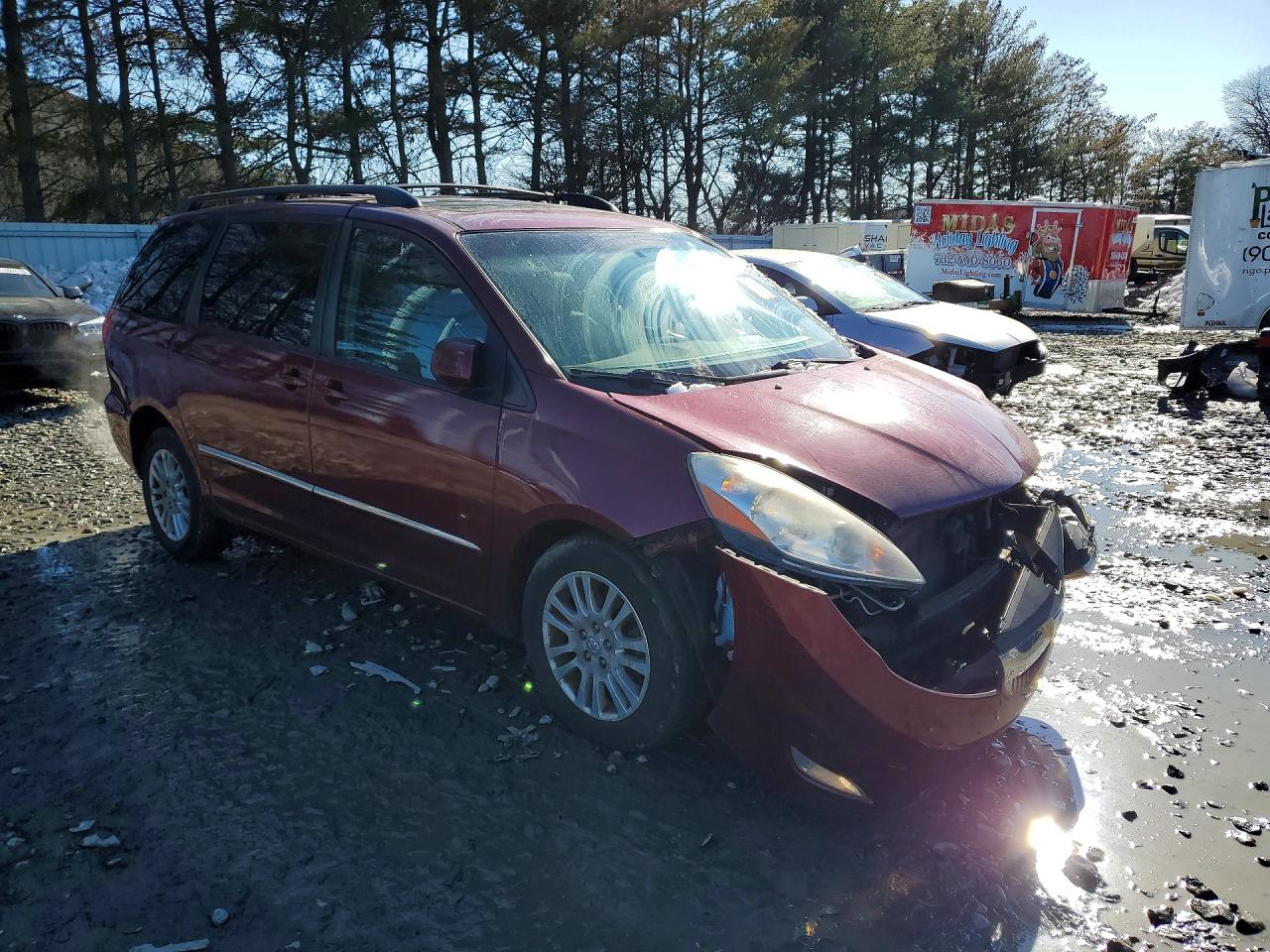 2008 Toyota Sienna Xle Burgundy vin: 5TDBK22C68S021577