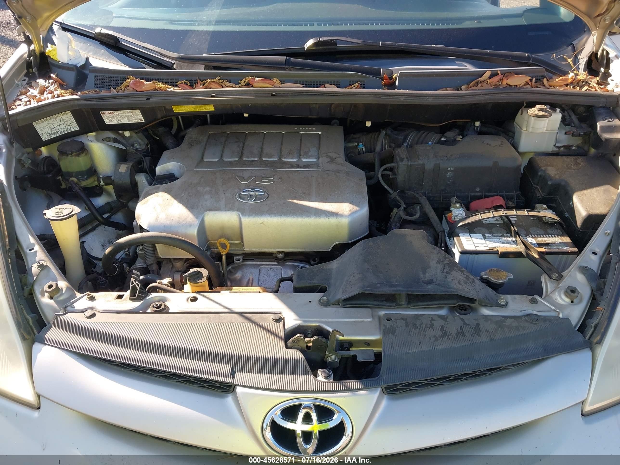 2009 Toyota Sienna Xle Champagne vin: 5TDBK22C69S027588