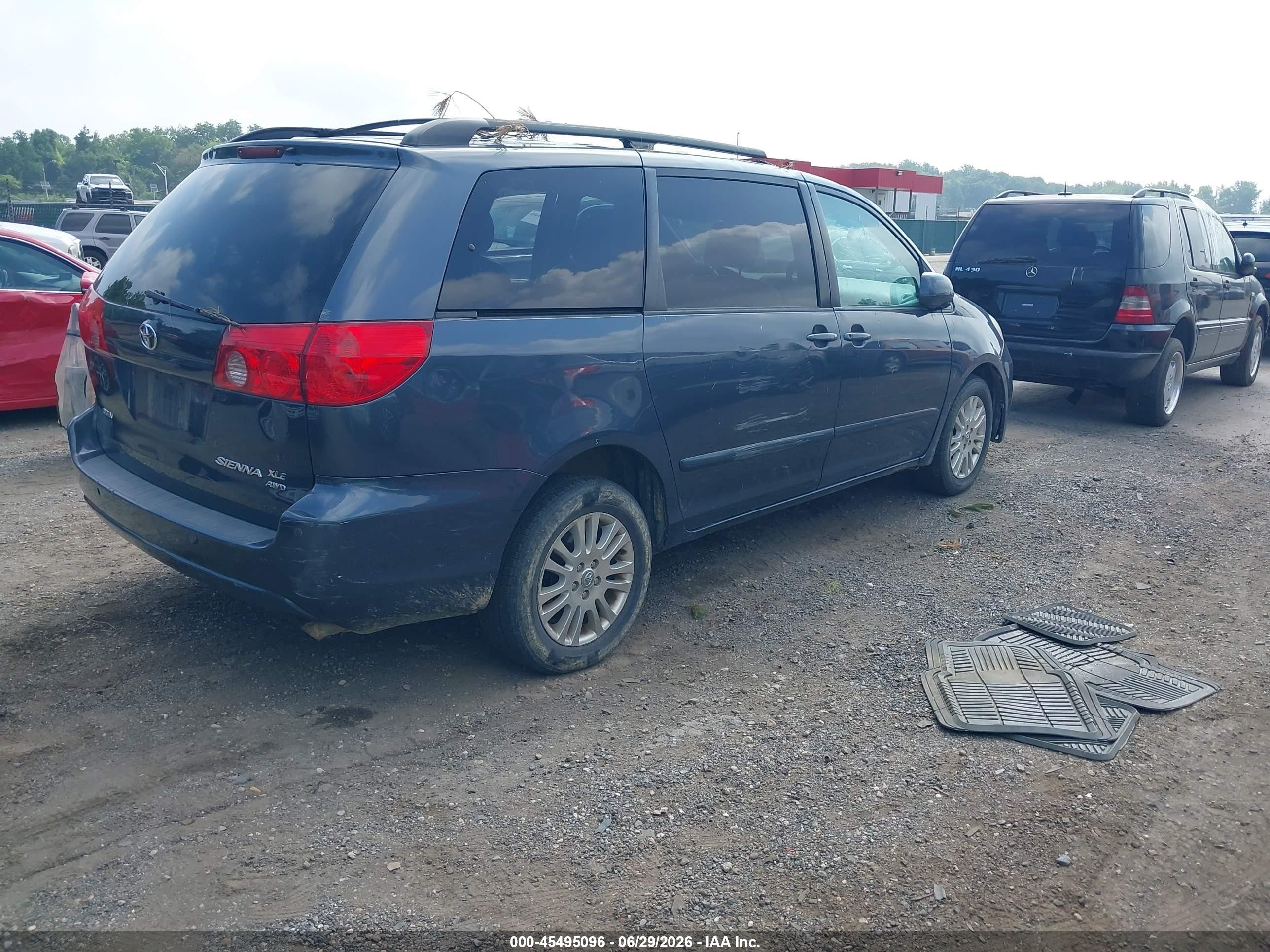 2007 Toyota Sienna Xle Gray vin: 5TDBK22C77S002499