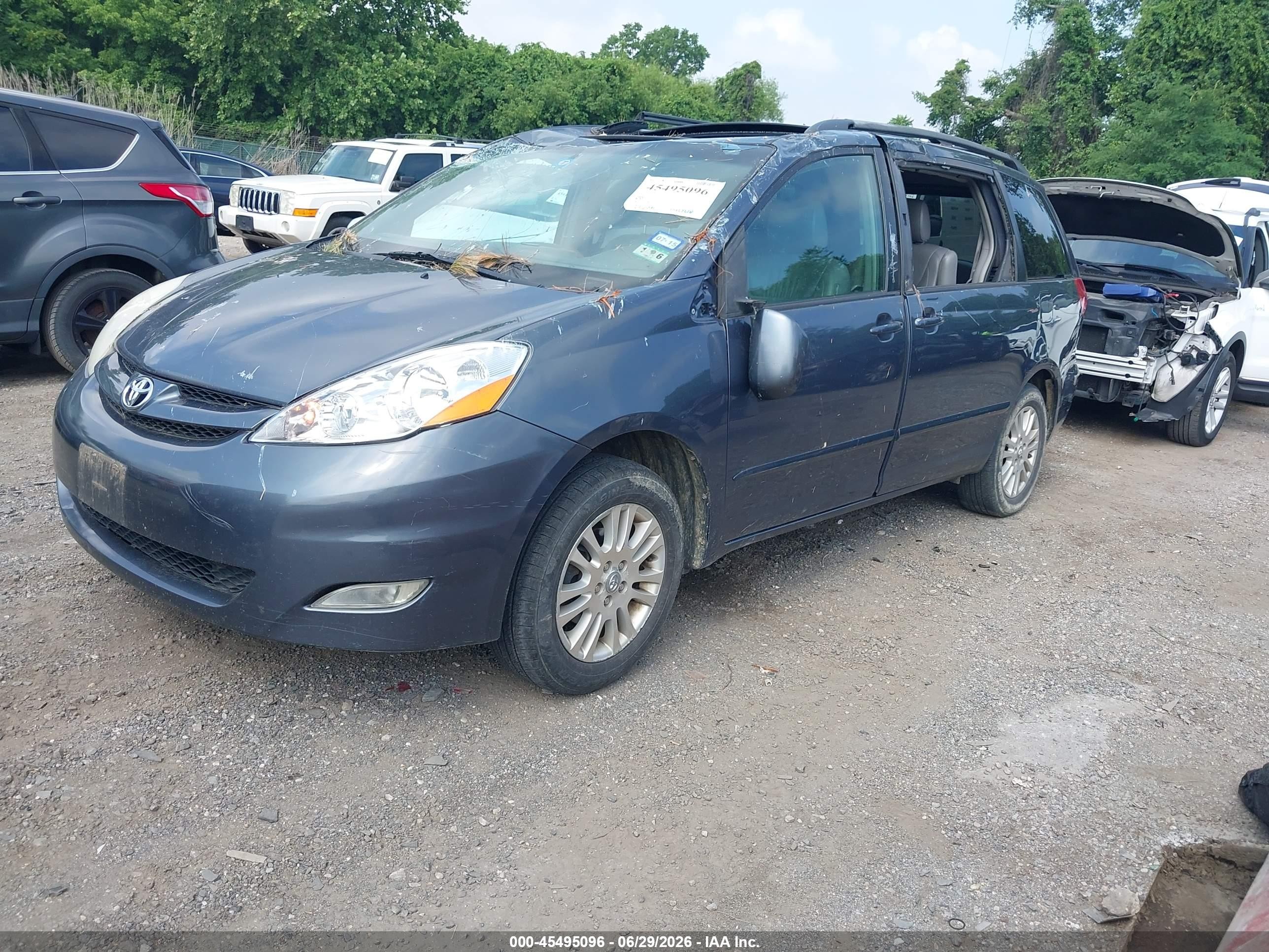 2007 Toyota Sienna Xle Gray vin: 5TDBK22C77S002499