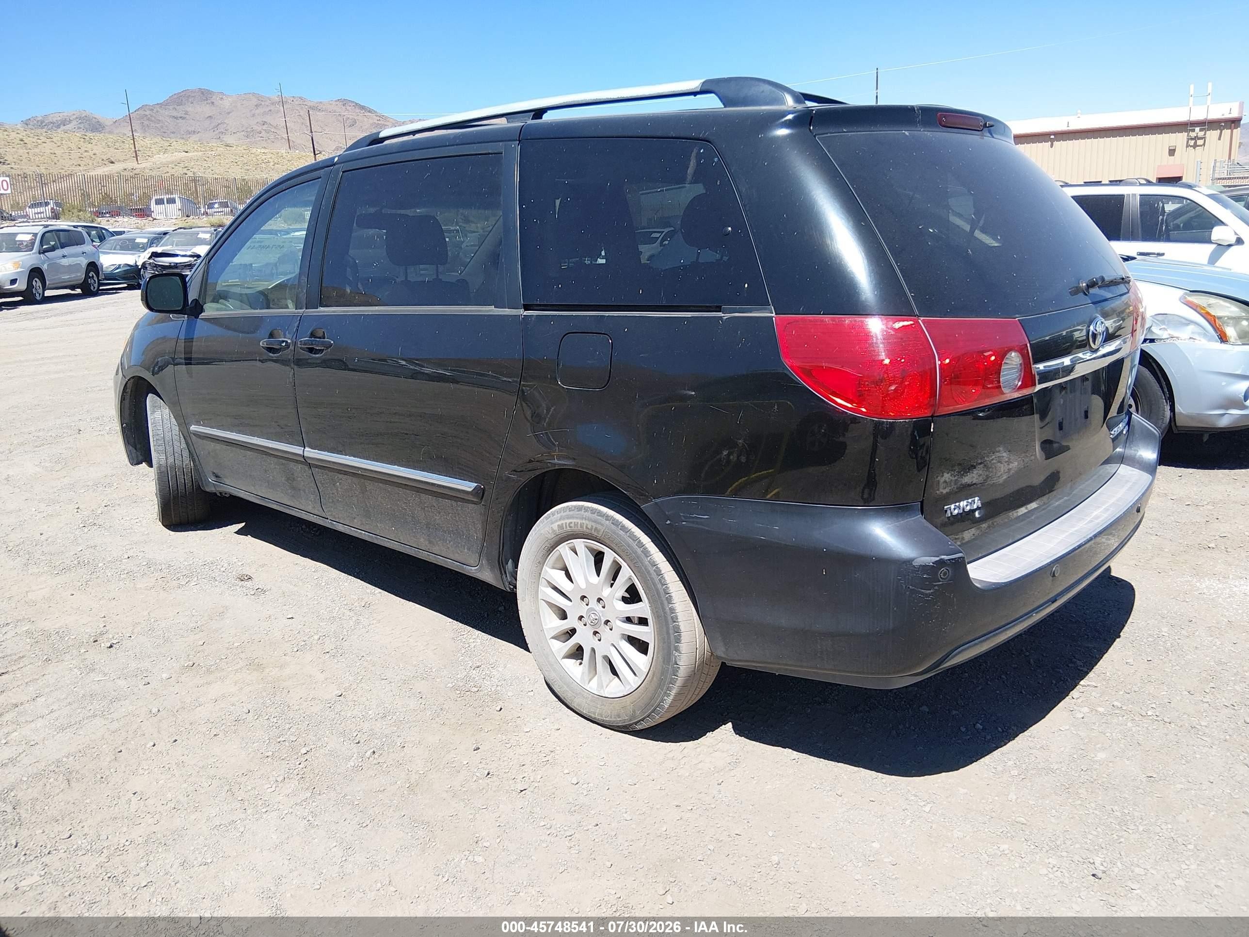 2008 Toyota Sienna Limited Black vin: 5TDBK22C78S019269