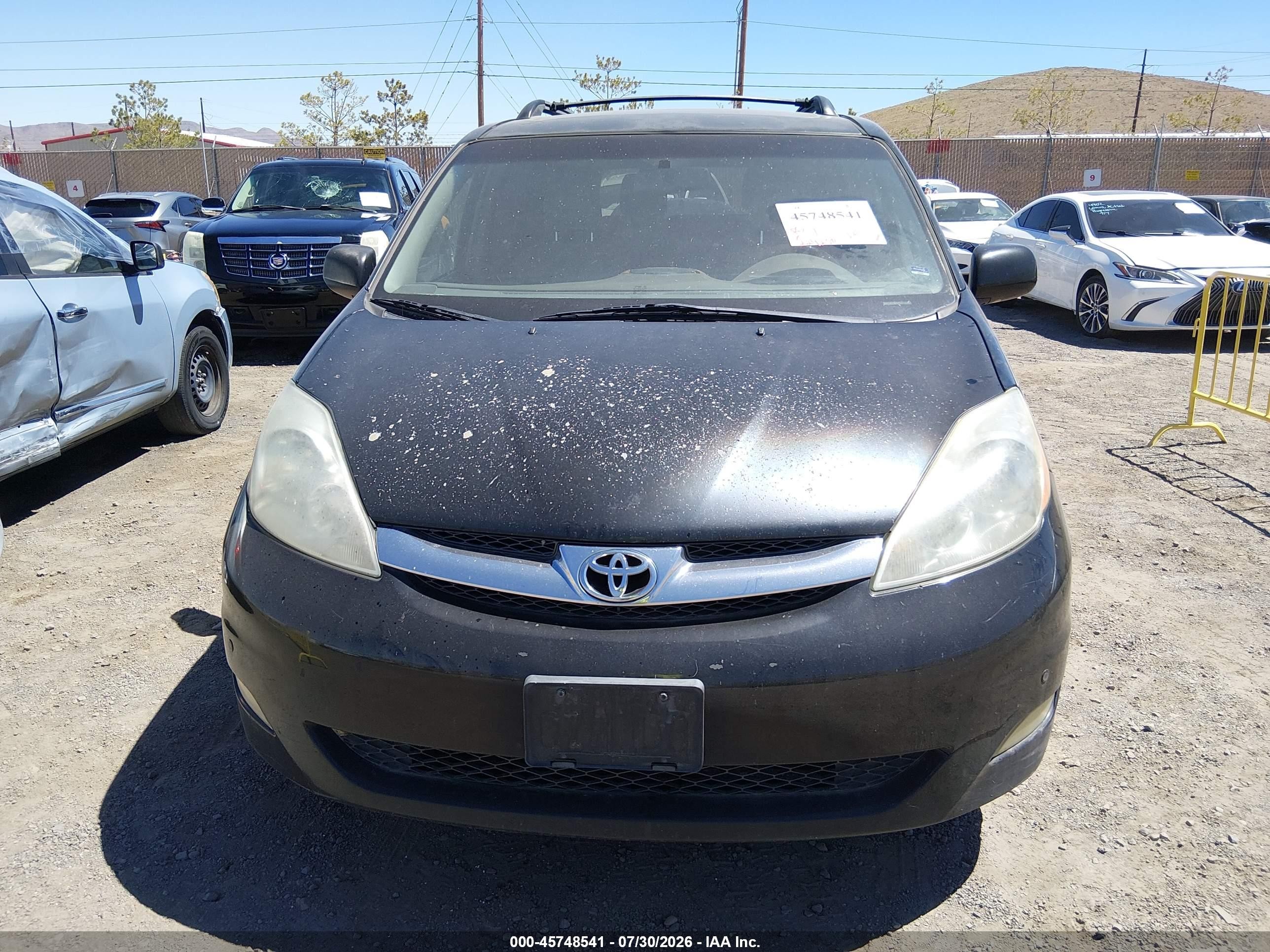 2008 Toyota Sienna Limited Black vin: 5TDBK22C78S019269