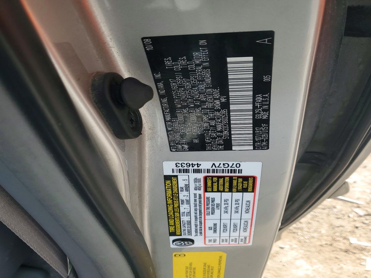 2009 Toyota Sienna Xle Silver vin: 5TDBK22C79S025395