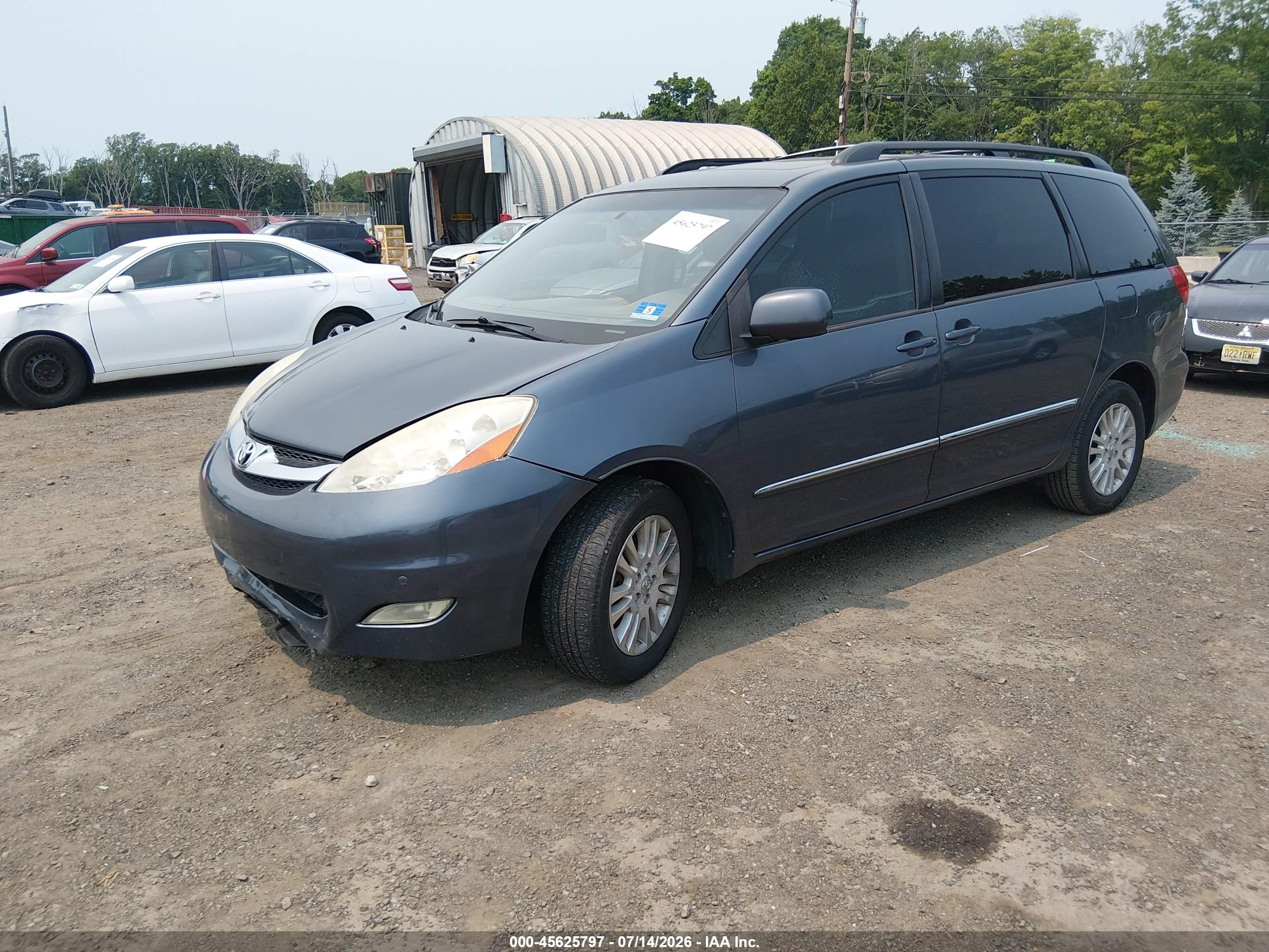 2008 Toyota Sienna Limited Blue vin: 5TDBK22C98S014946
