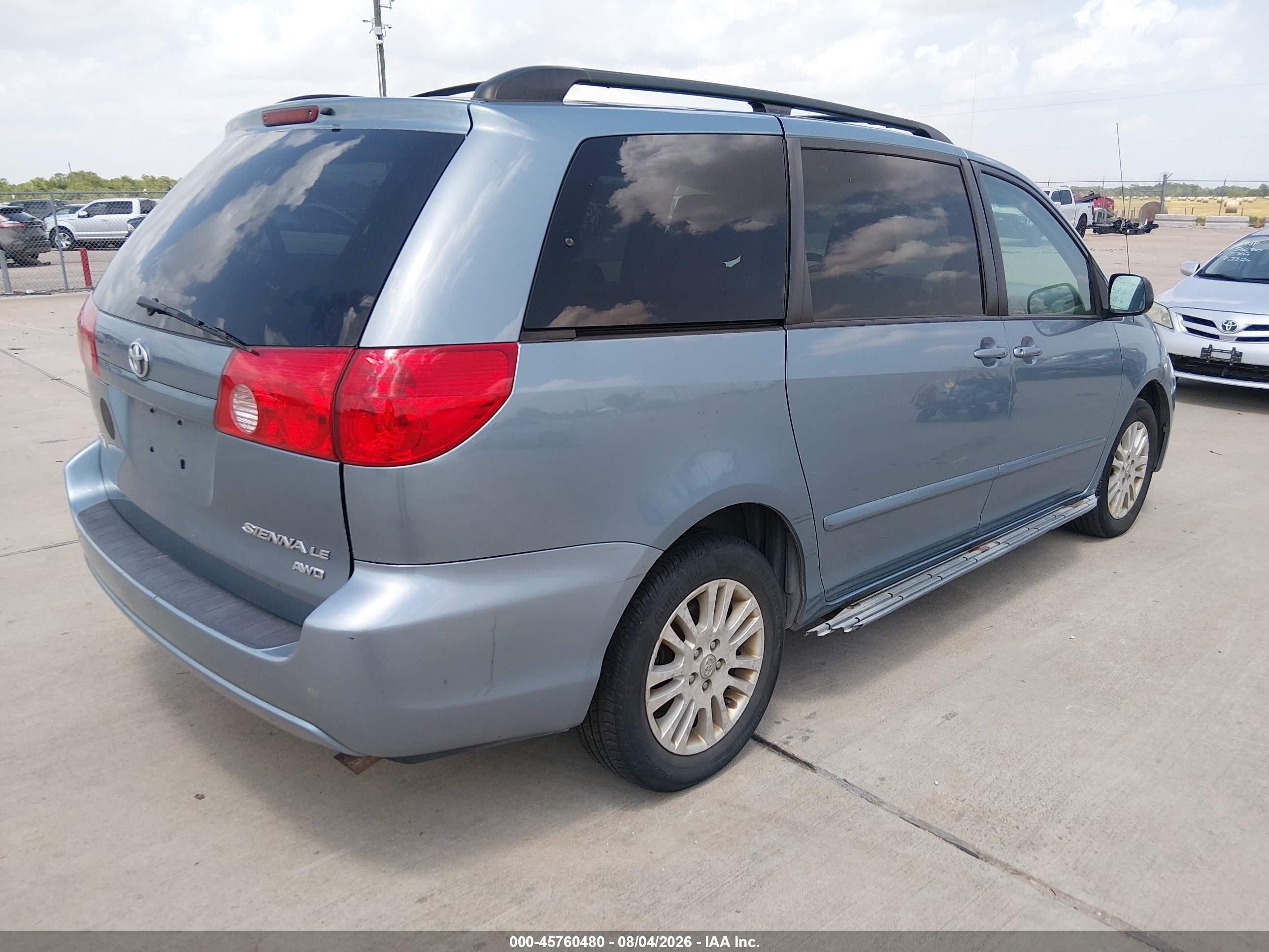 2007 Toyota Sienna Le Light Blue vin: 5TDBK23C37S004622