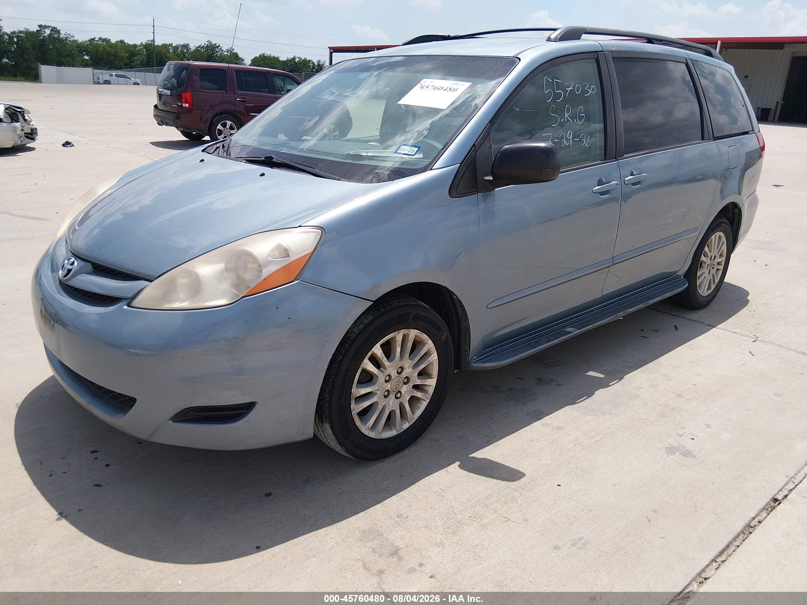 2007 Toyota Sienna Le Light Blue vin: 5TDBK23C37S004622