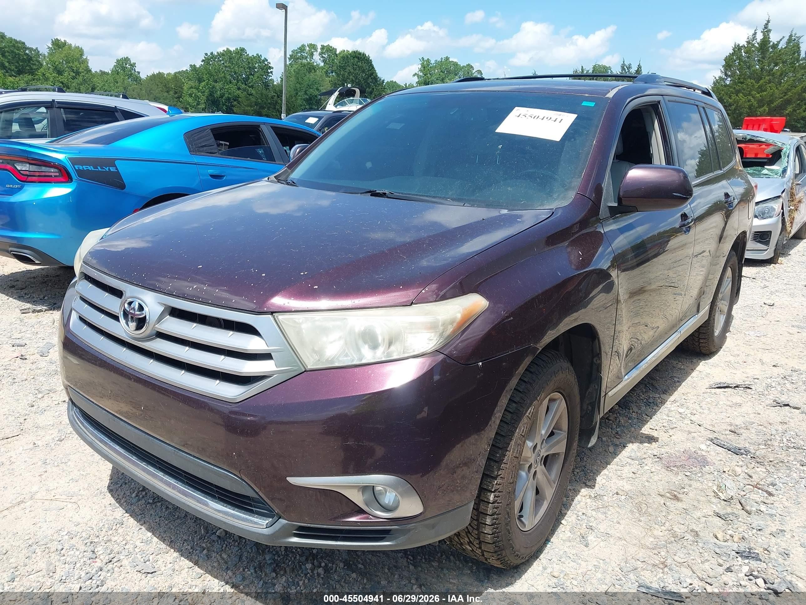 2011 Toyota Highlander Se V6 Maroon vin: 5TDBK3EH0BS054031