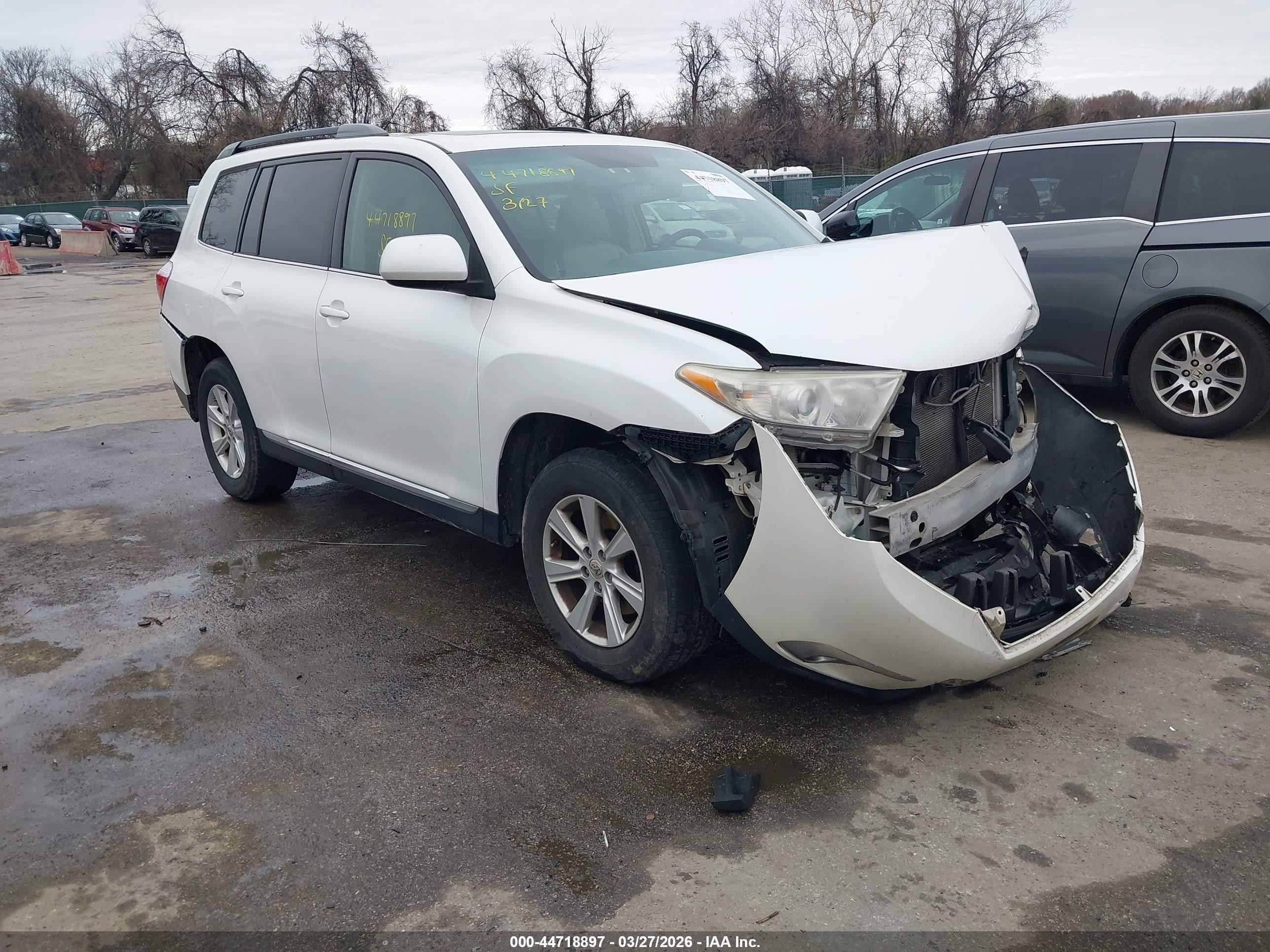 2012 Toyota Highlander Se V6 White vin: 5TDBK3EH0CS118697