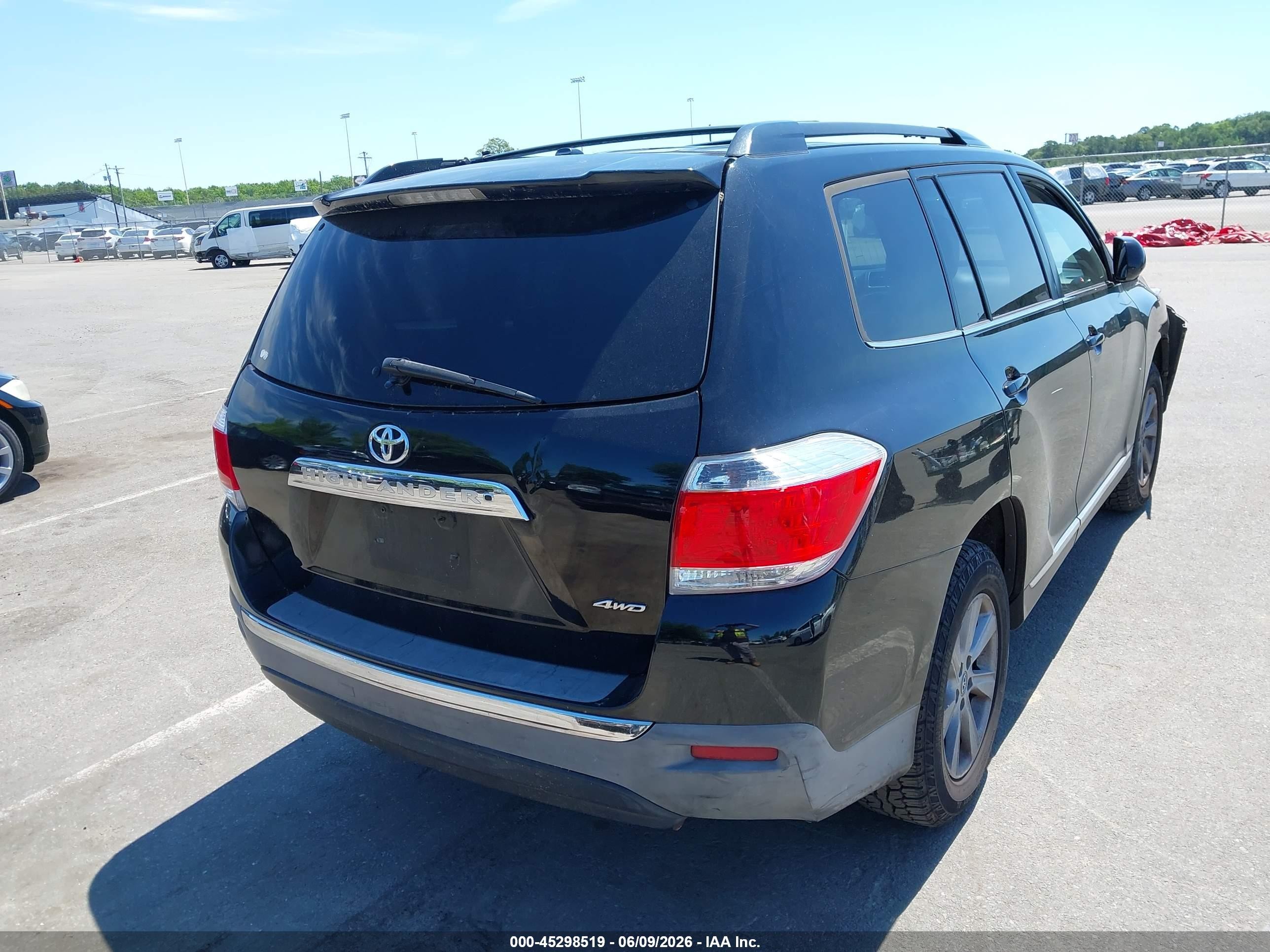 2012 Toyota Highlander Se V6 Black vin: 5TDBK3EH0CS139632