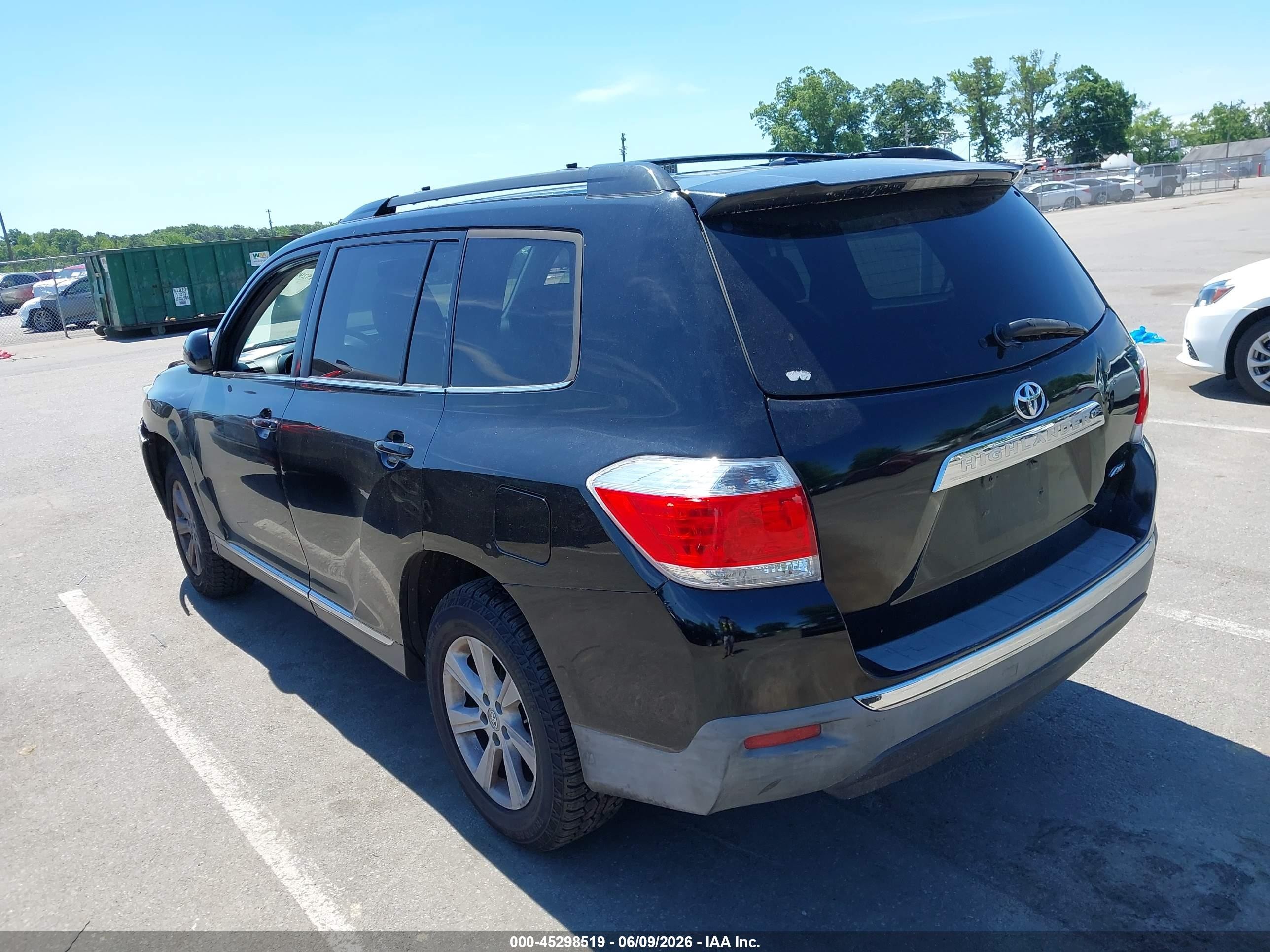 2012 Toyota Highlander Se V6 Black vin: 5TDBK3EH0CS139632