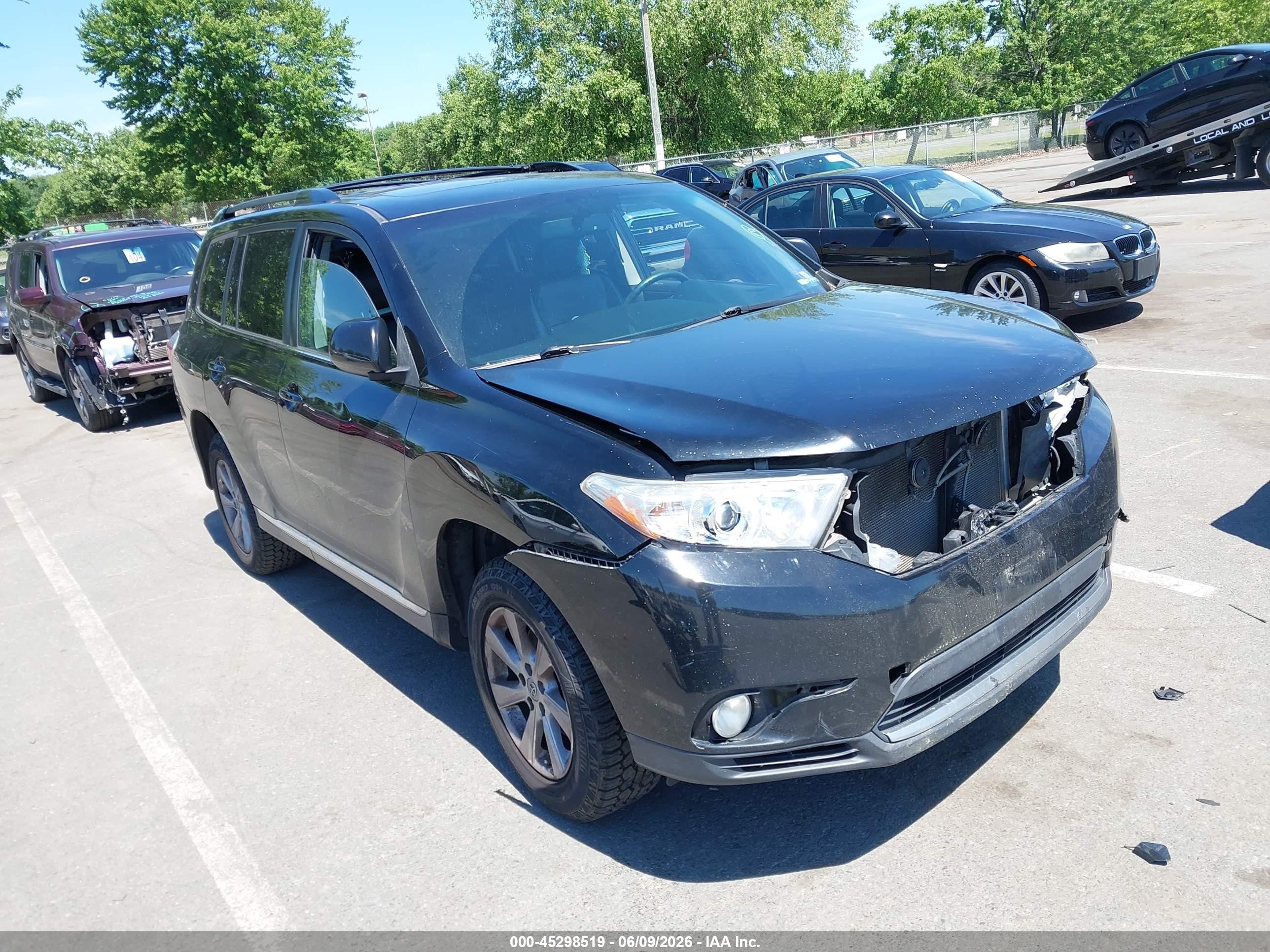 2012 Toyota Highlander Se V6 Black vin: 5TDBK3EH0CS139632