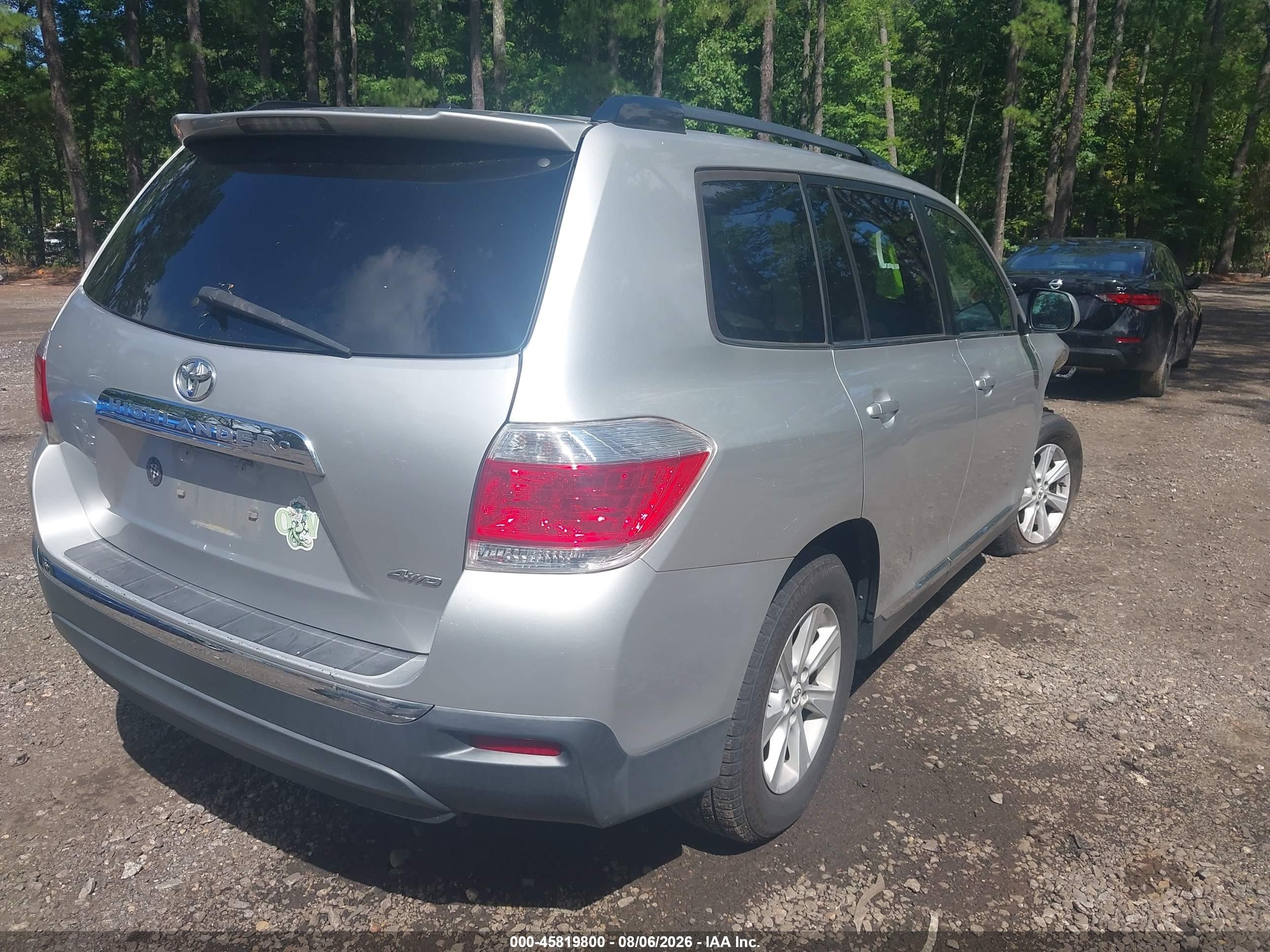2012 Toyota Highlander Se V6 Серебряный vin: 5TDBK3EH0CS145172