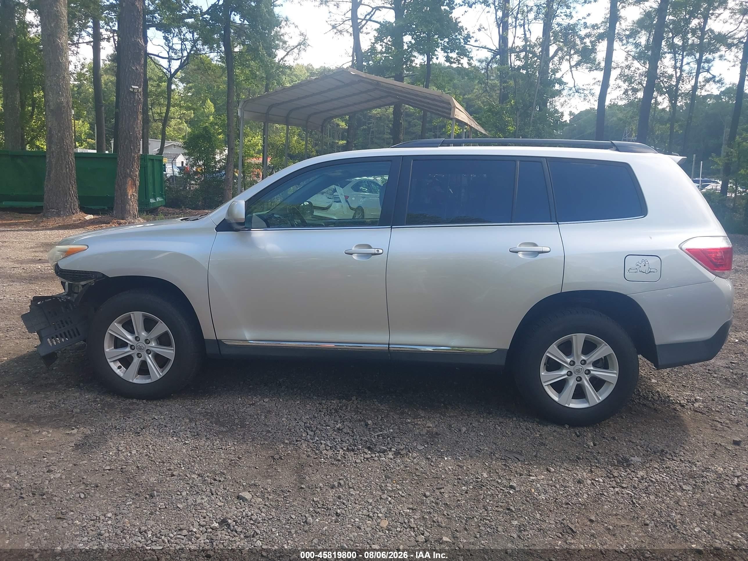 2012 Toyota Highlander Se V6 Серебряный vin: 5TDBK3EH0CS145172