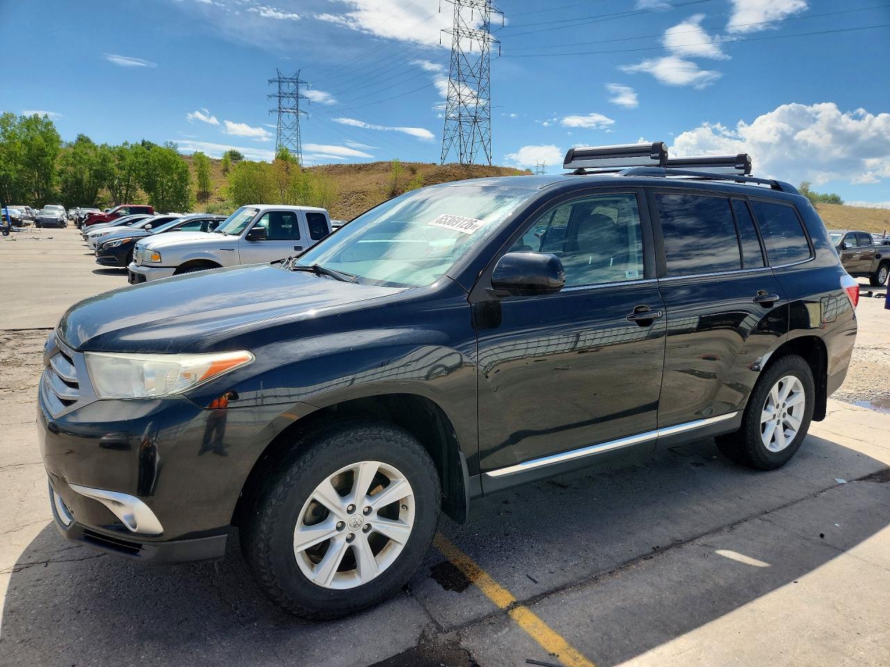 2012 Toyota Highlander Se Black vin: 5TDBK3EH0CS174140