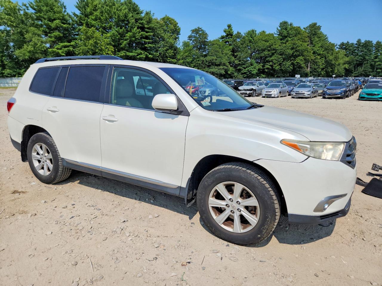2013 Toyota Highlander Se White vin: 5TDBK3EH0DS186385