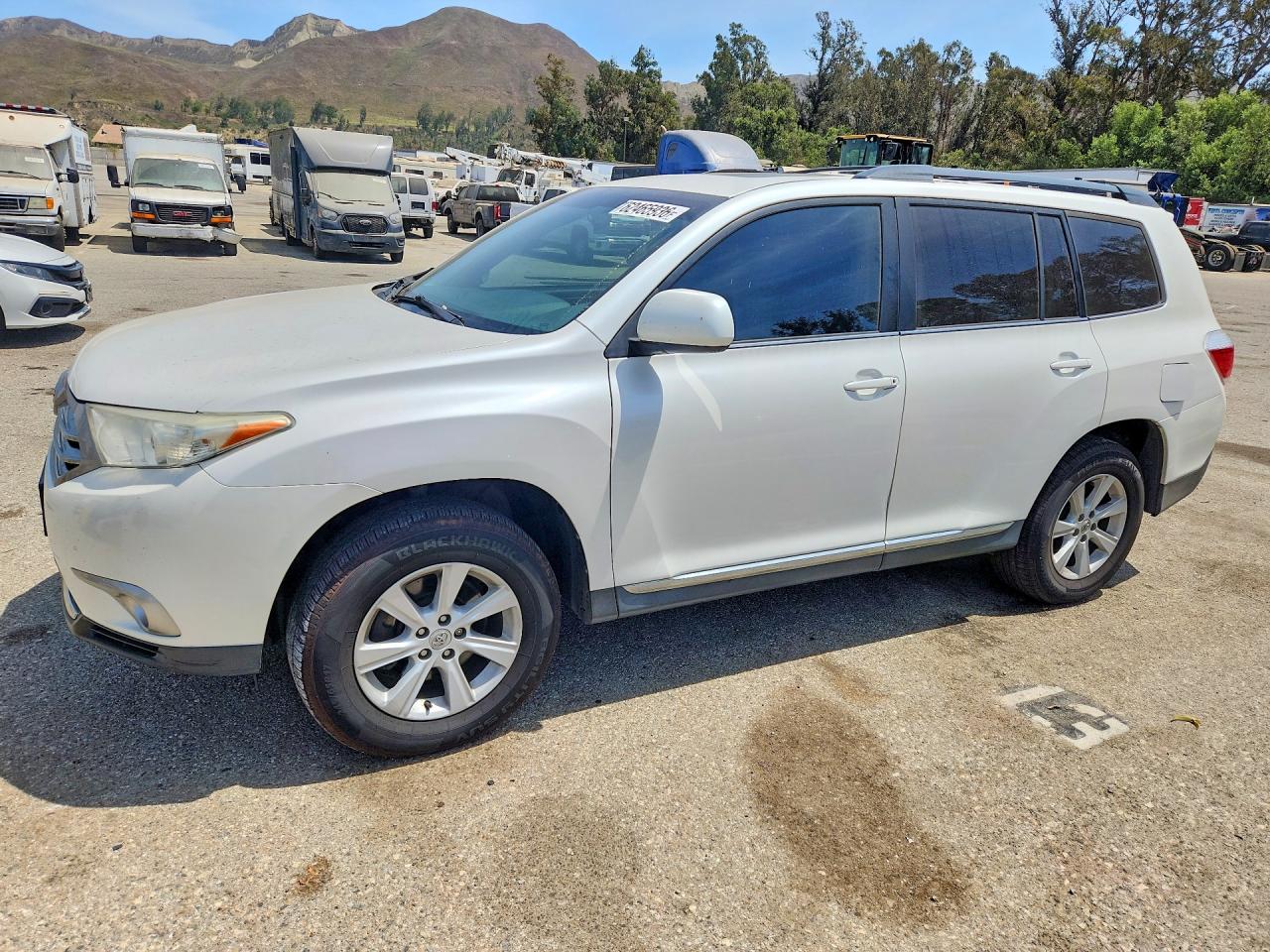 2013 Toyota Highlander Se White vin: 5TDBK3EH0DS213097
