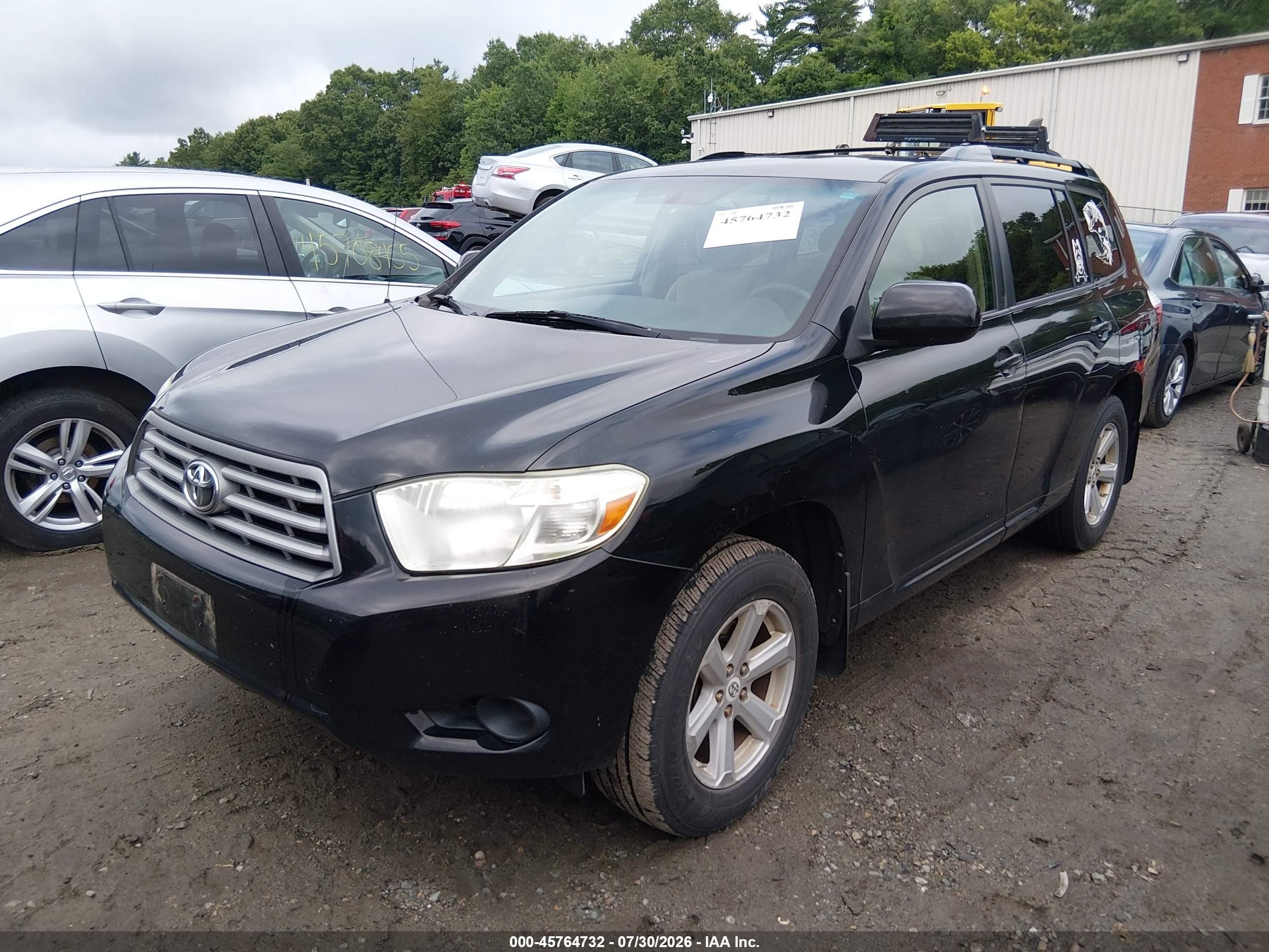 2010 Toyota Highlander Base V6 Черный vin: 5TDBK3EH1AS004365