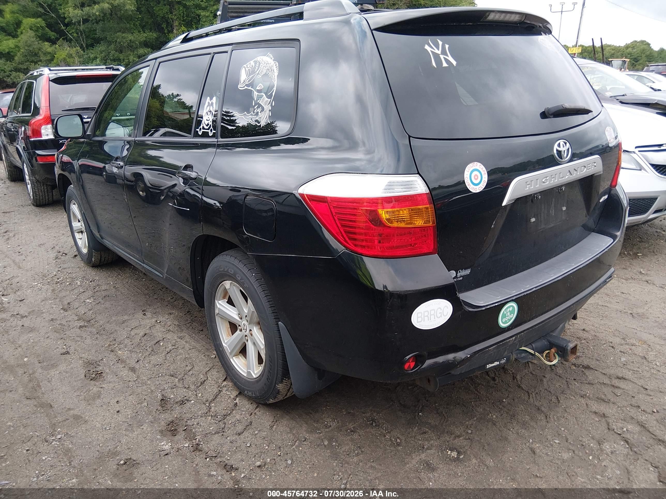 2010 Toyota Highlander Base V6 Черный vin: 5TDBK3EH1AS004365