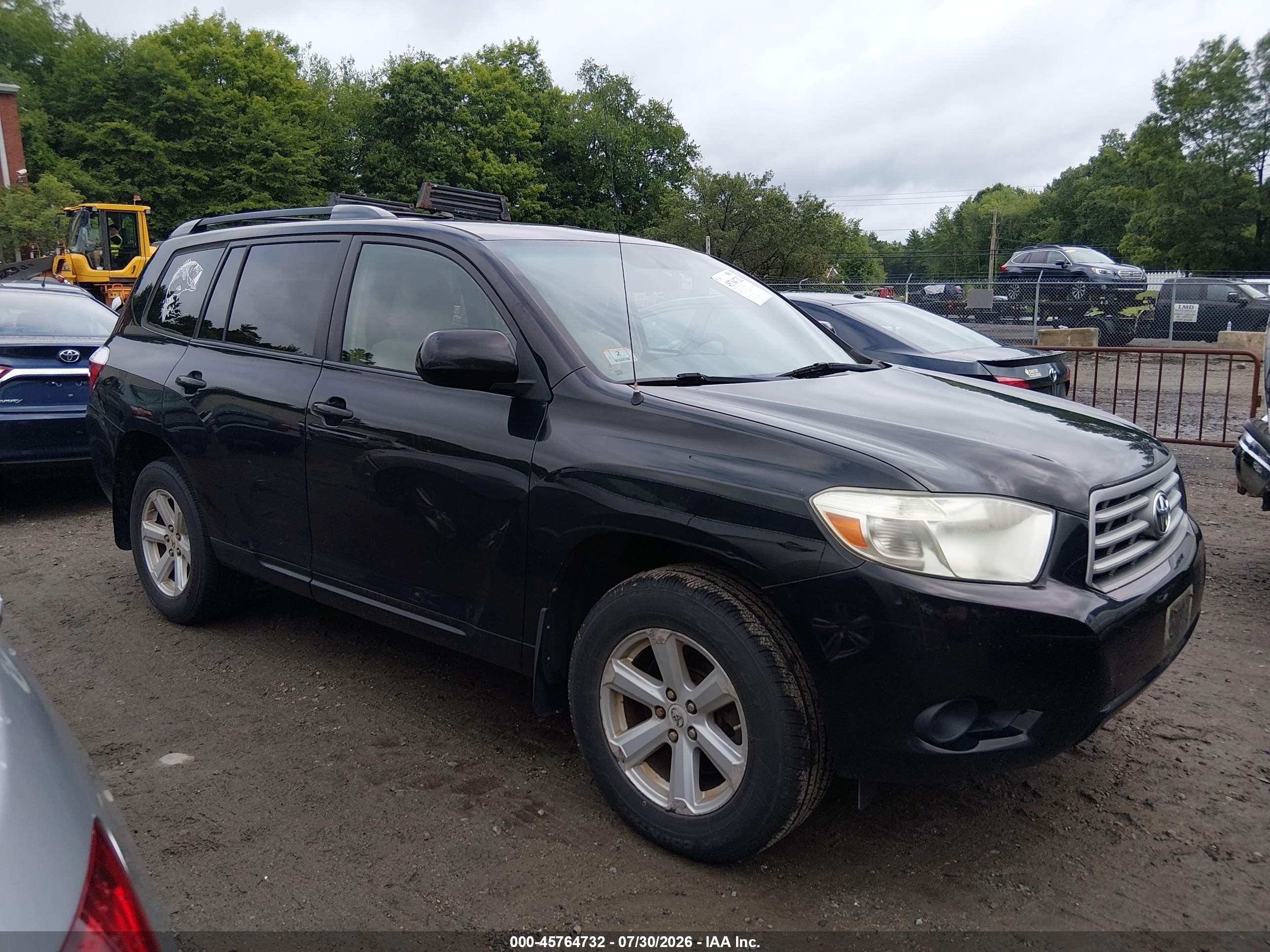 2010 Toyota Highlander Base V6 Черный vin: 5TDBK3EH1AS004365