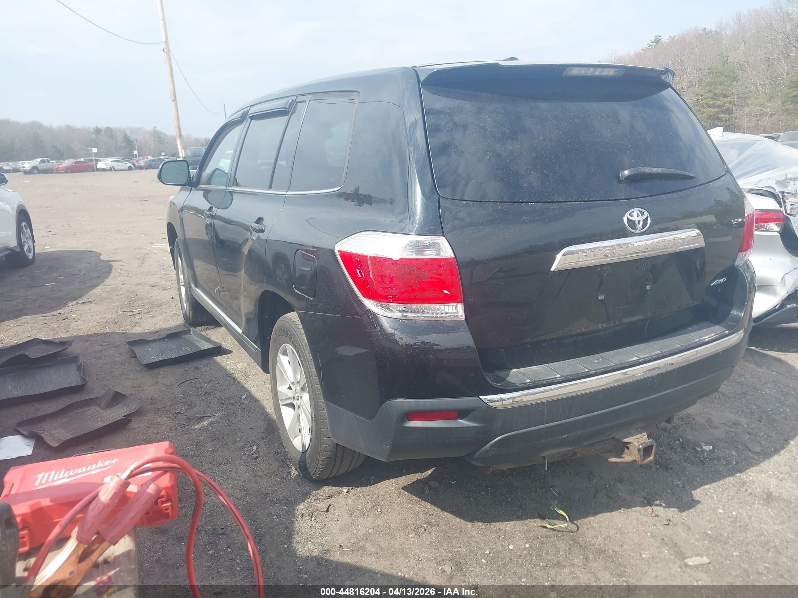 2011 Toyota Highlander Base V6 Black vin: 5TDBK3EH1BS046097