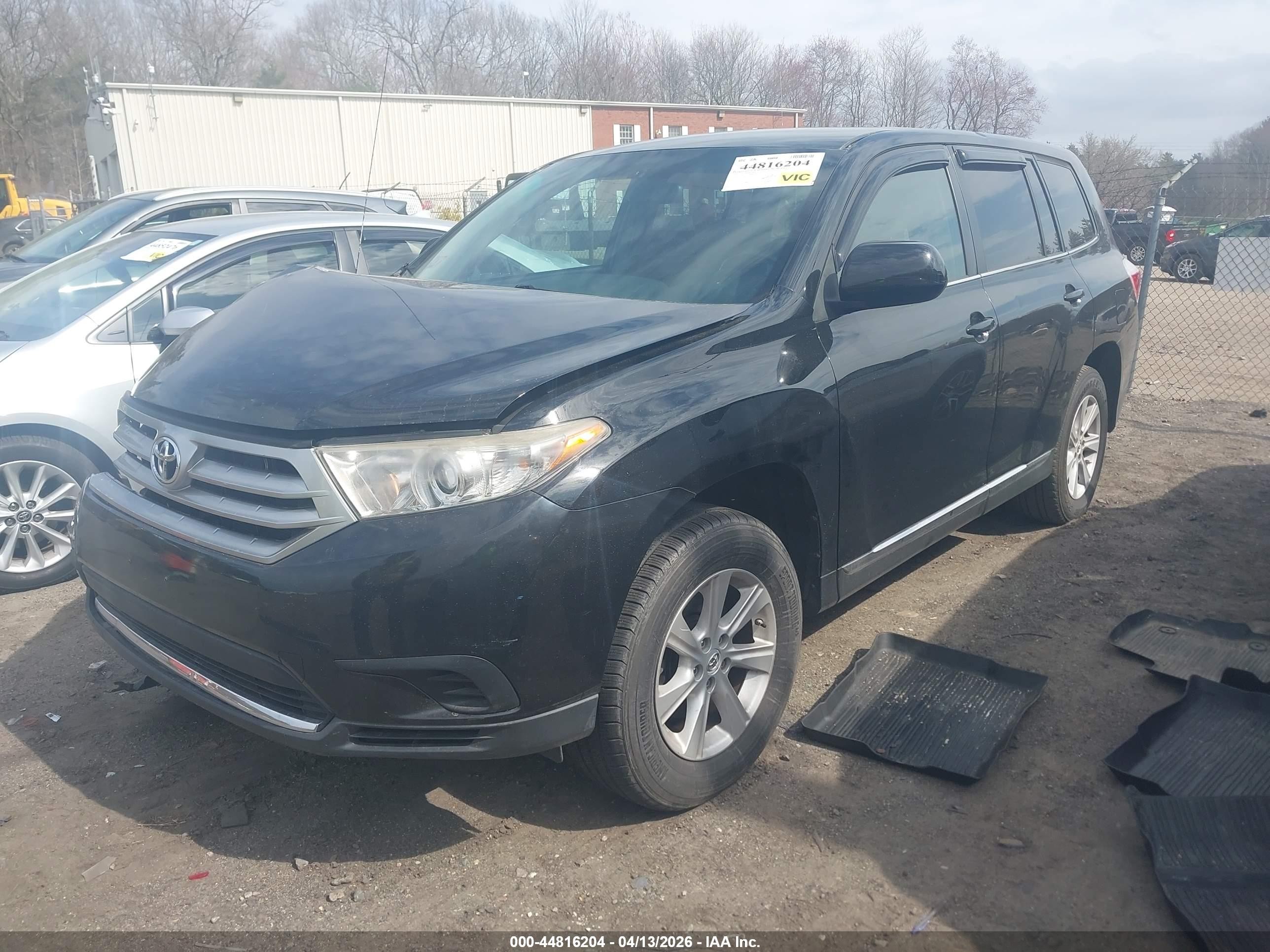2011 Toyota Highlander Base V6 Black vin: 5TDBK3EH1BS046097