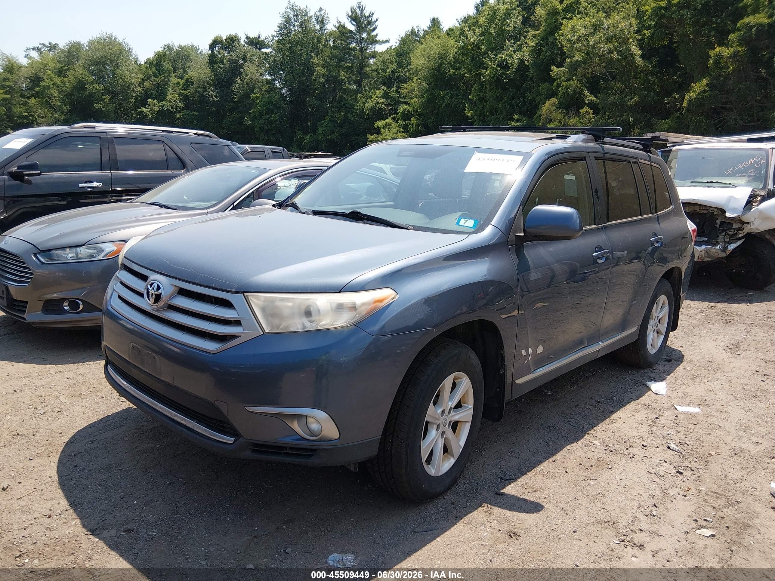 2011 Toyota Highlander Se V6 Light Blue vin: 5TDBK3EH1BS055141