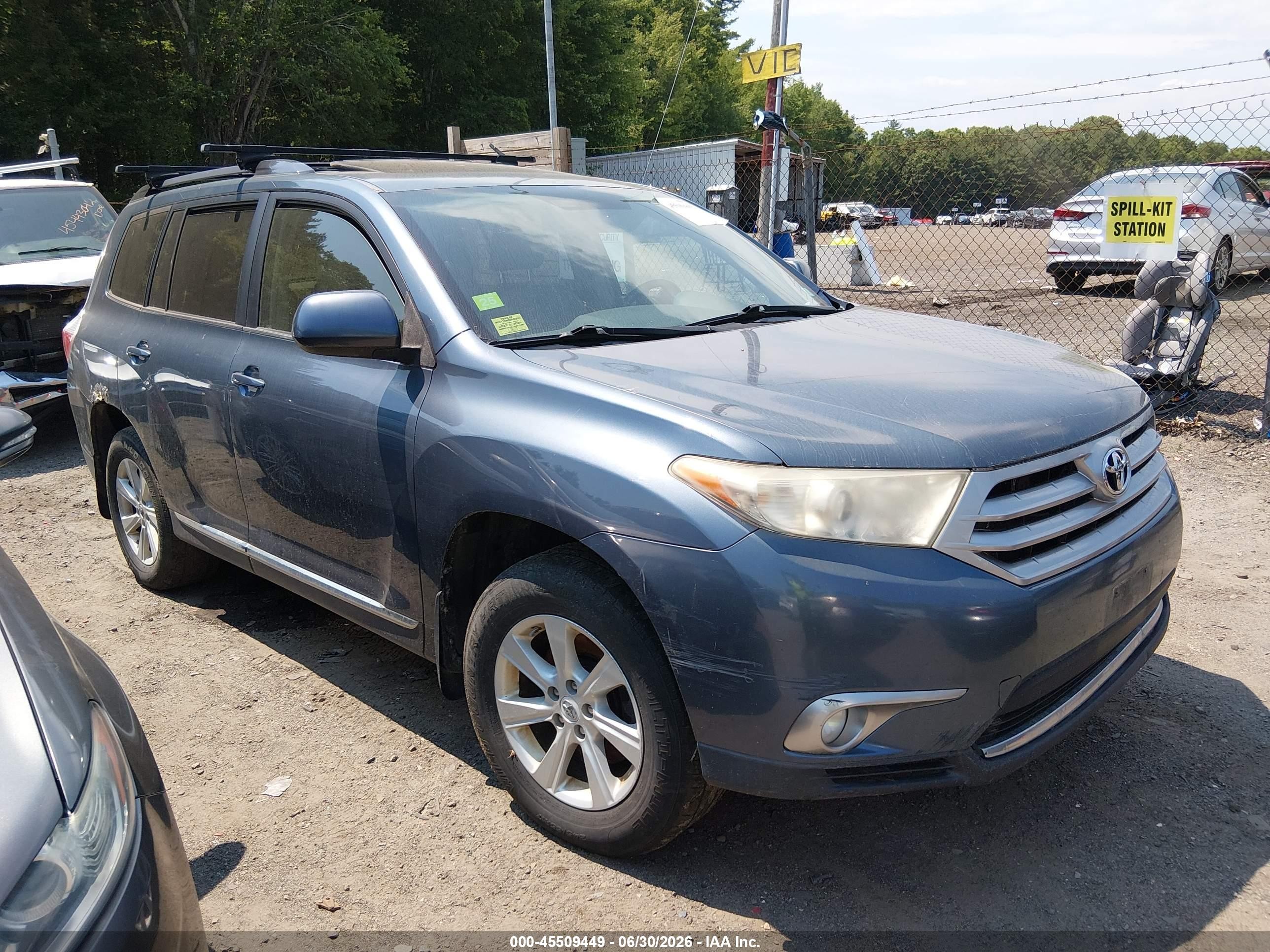 2011 Toyota Highlander Se V6 Light Blue vin: 5TDBK3EH1BS055141