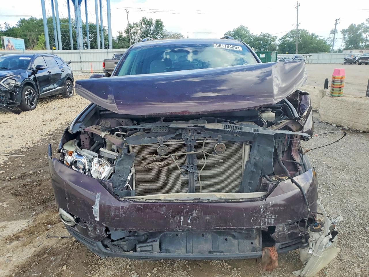 2011 Toyota Highlander Base Purple vin: 5TDBK3EH1BS057696