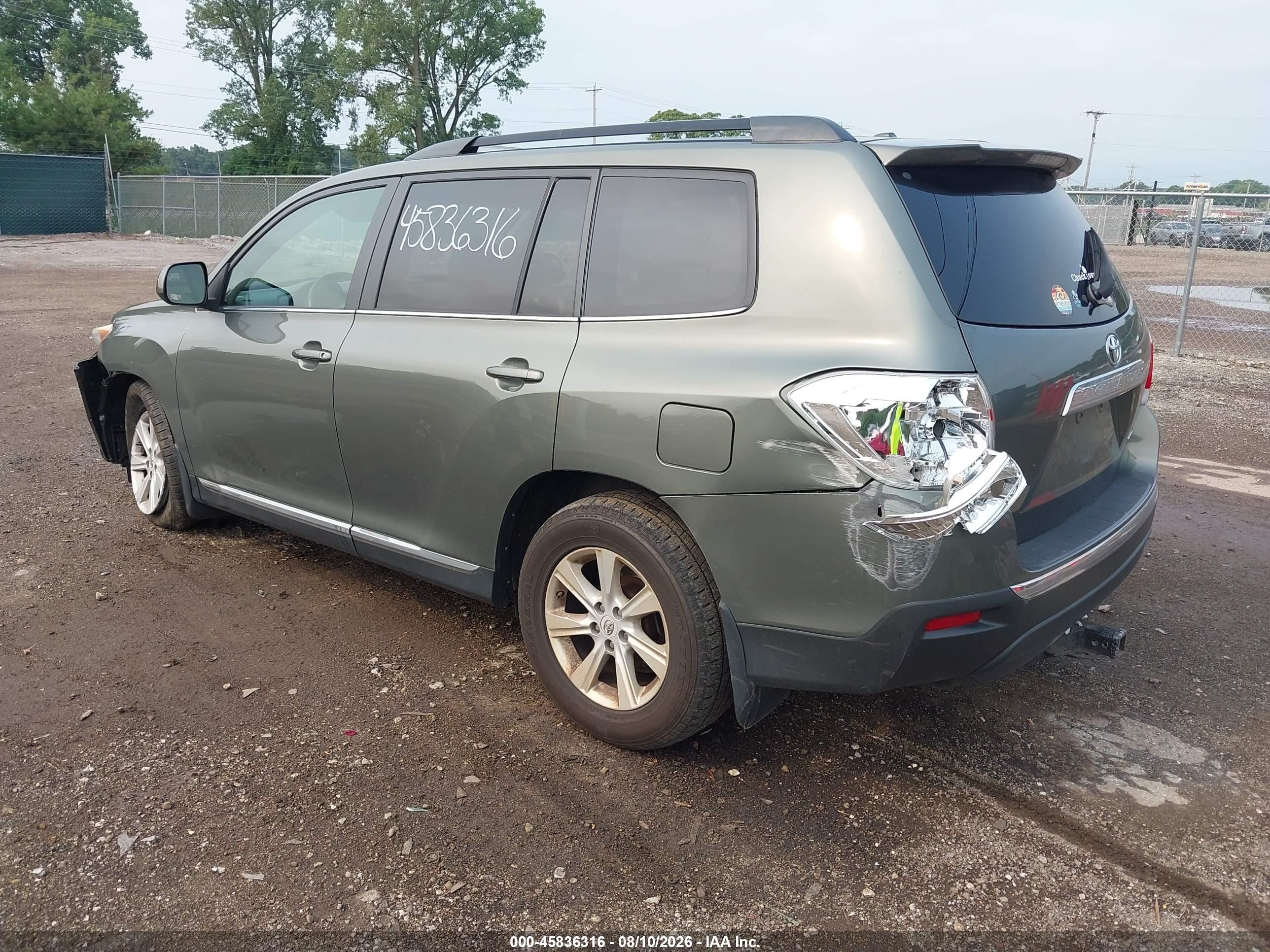 2011 Toyota Highlander Base V6 Gray vin: 5TDBK3EH1BS072456