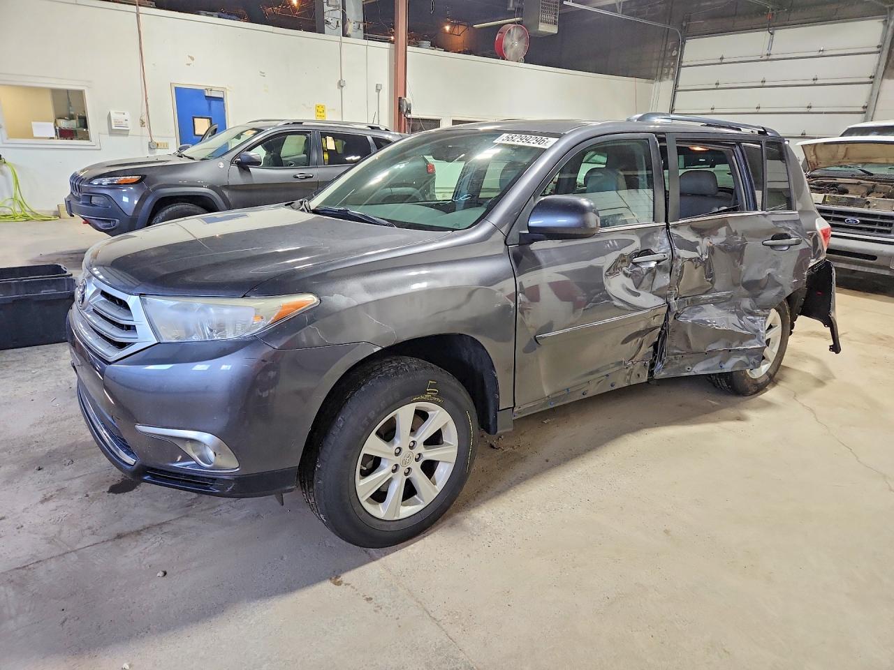2012 Toyota Highlander Se Gray vin: 5TDBK3EH1CS098735