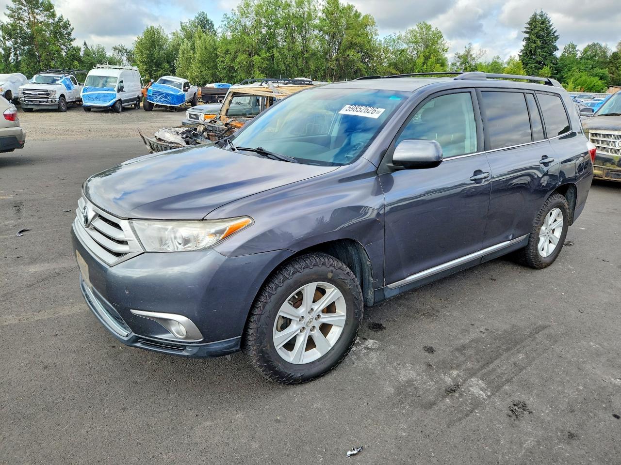 2012 Toyota Highlander Se Charcoal vin: 5TDBK3EH1CS121379