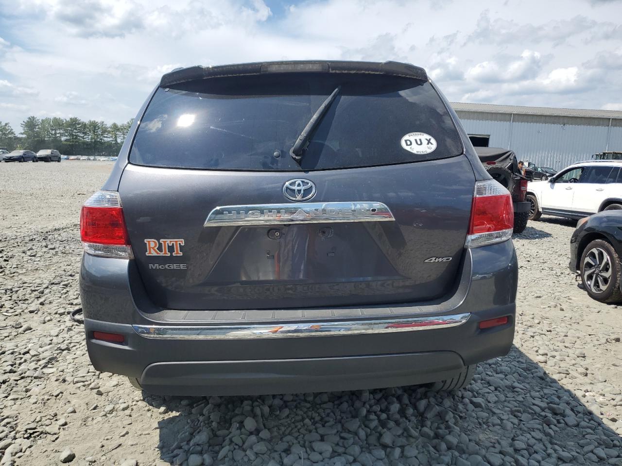 2012 Toyota Highlander Base Gray vin: 5TDBK3EH1CS121401