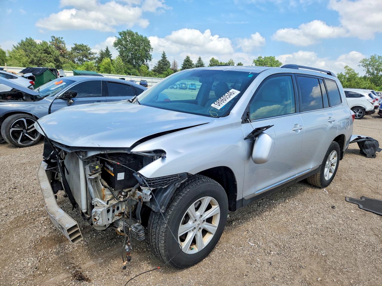 2012 Toyota Highlander Se Silver vin: 5TDBK3EH1CS125108