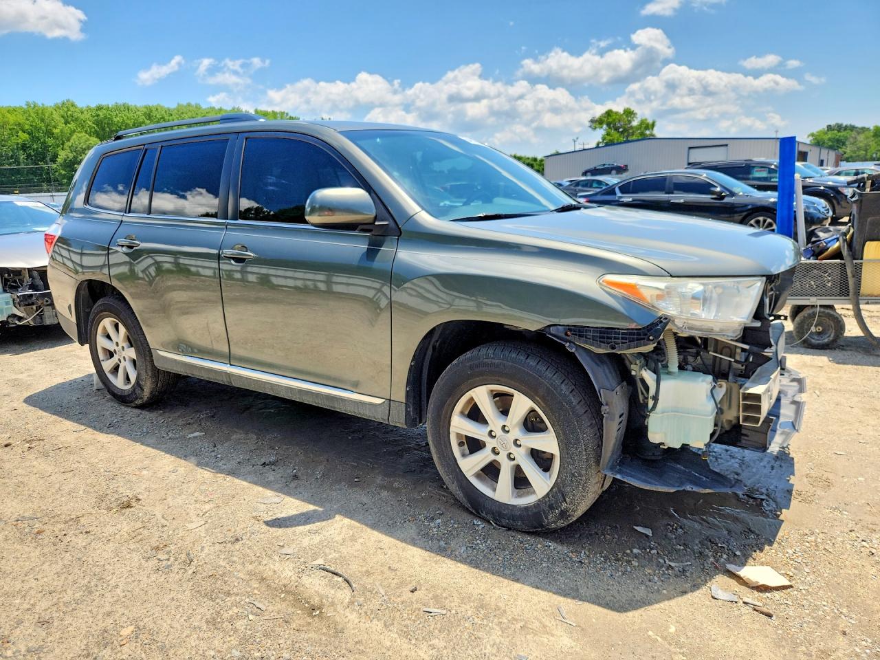 2012 Toyota Highlander Base Green vin: 5TDBK3EH1CS144063