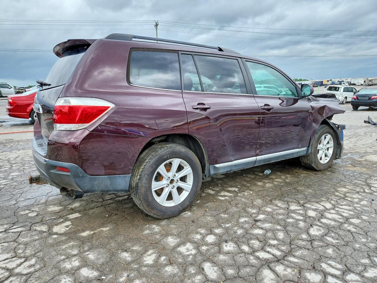 2012 Toyota Highlander Se Burgundy vin: 5TDBK3EH1CS156701