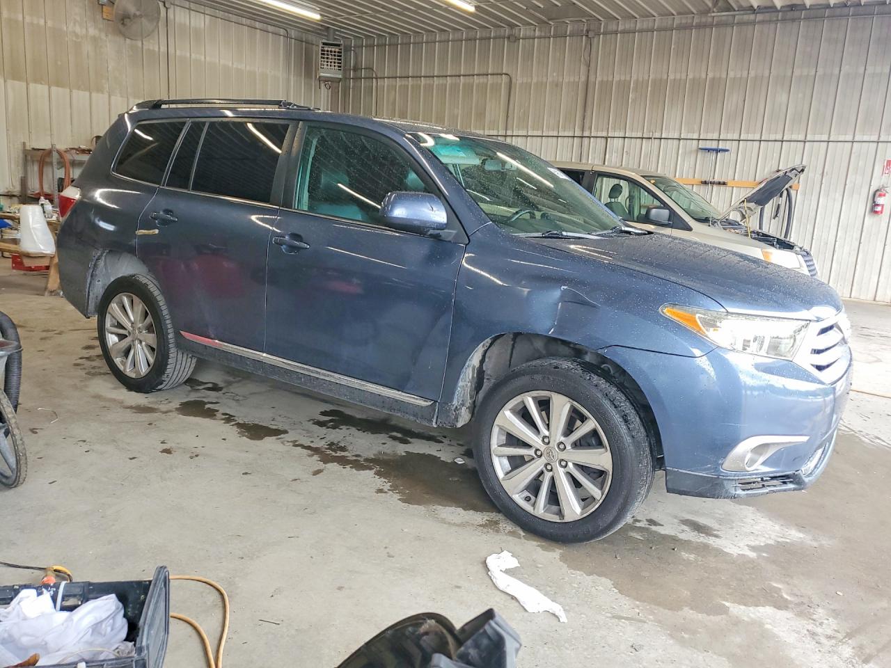 2012 Toyota Highlander Se Blue vin: 5TDBK3EH1CS169982